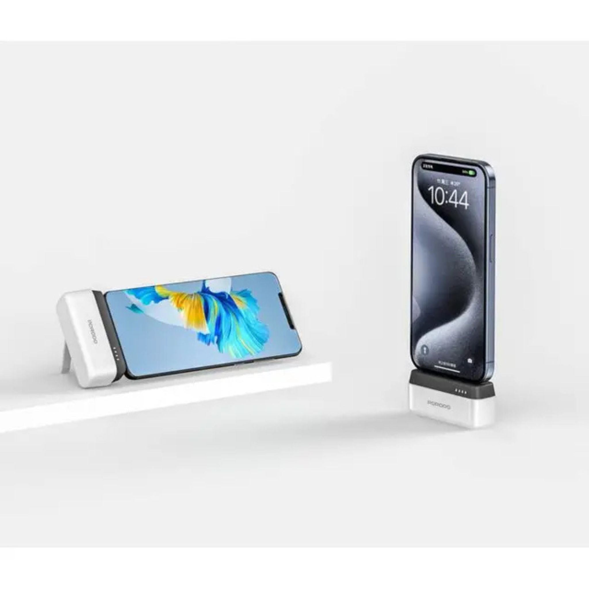 Porodo 5000mAh Power Bank with Lightning Connector, Power Delivery 20W, Small & Portable - White