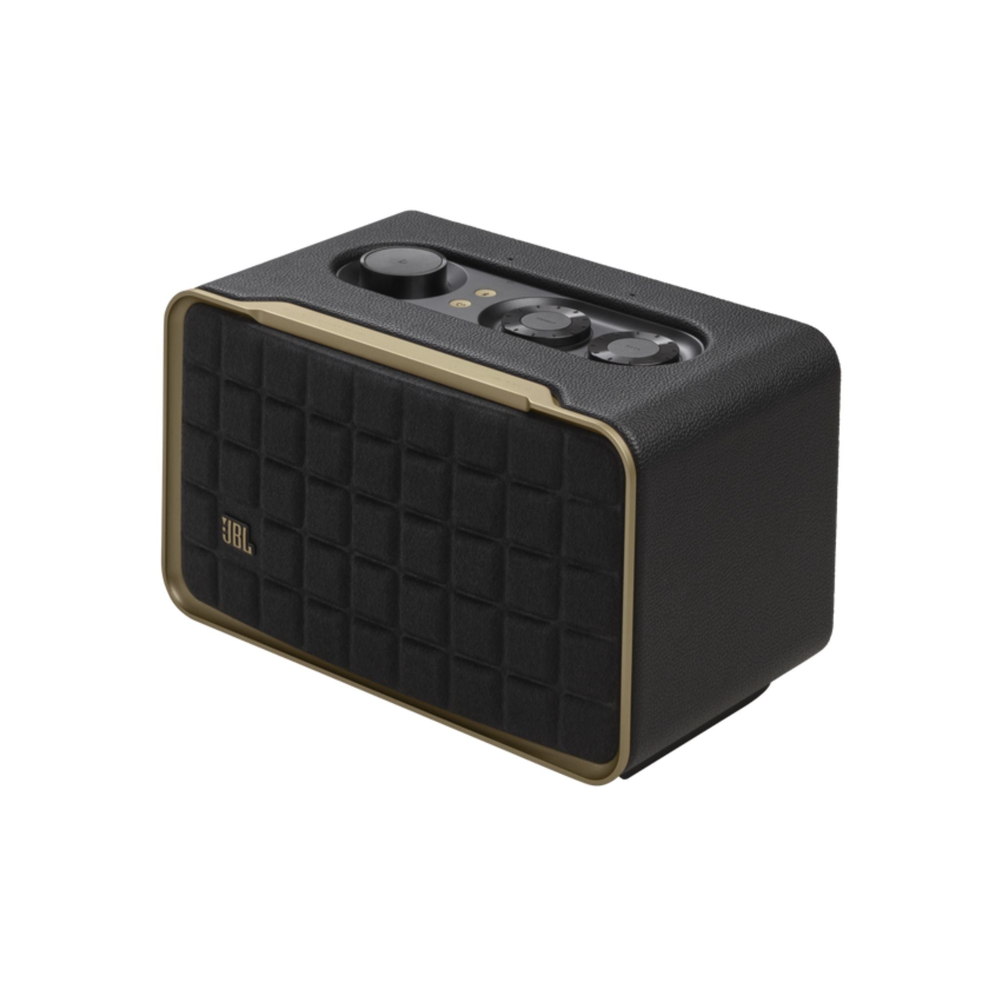 JBL Authentics 200 Smart Home Speaker With Wi-Fi, Bluetooth, Voice Assistants And Retro Design - Black