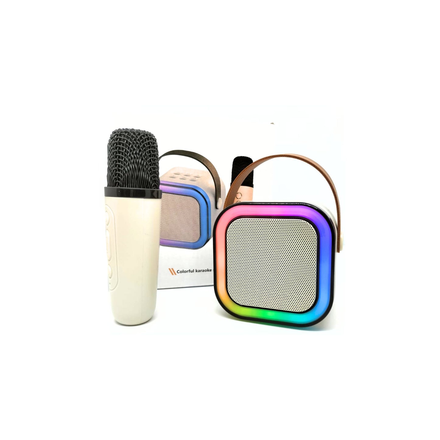 Karaoke Machine, Portable Bluetooth Speaker with Wireless Microphone
