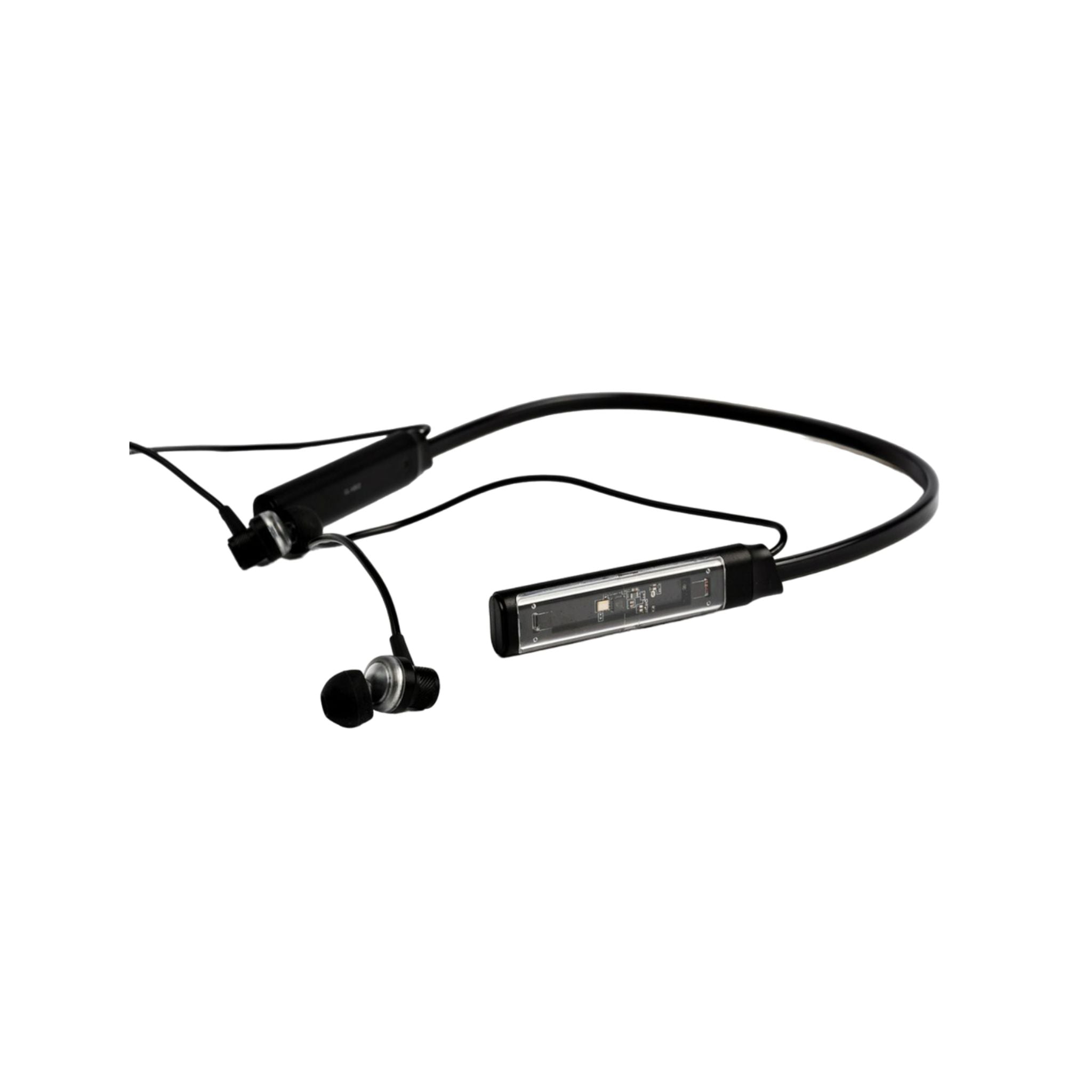Green Lion Veria Wireless Neckband Earphones with Control Buttons, Up to 17 Hours Play Time & Up to 17.5 Hours Talk Time, 65 Days Standby, FTD Chipset, Built-in Microphone, 12m Transmission Range - Black