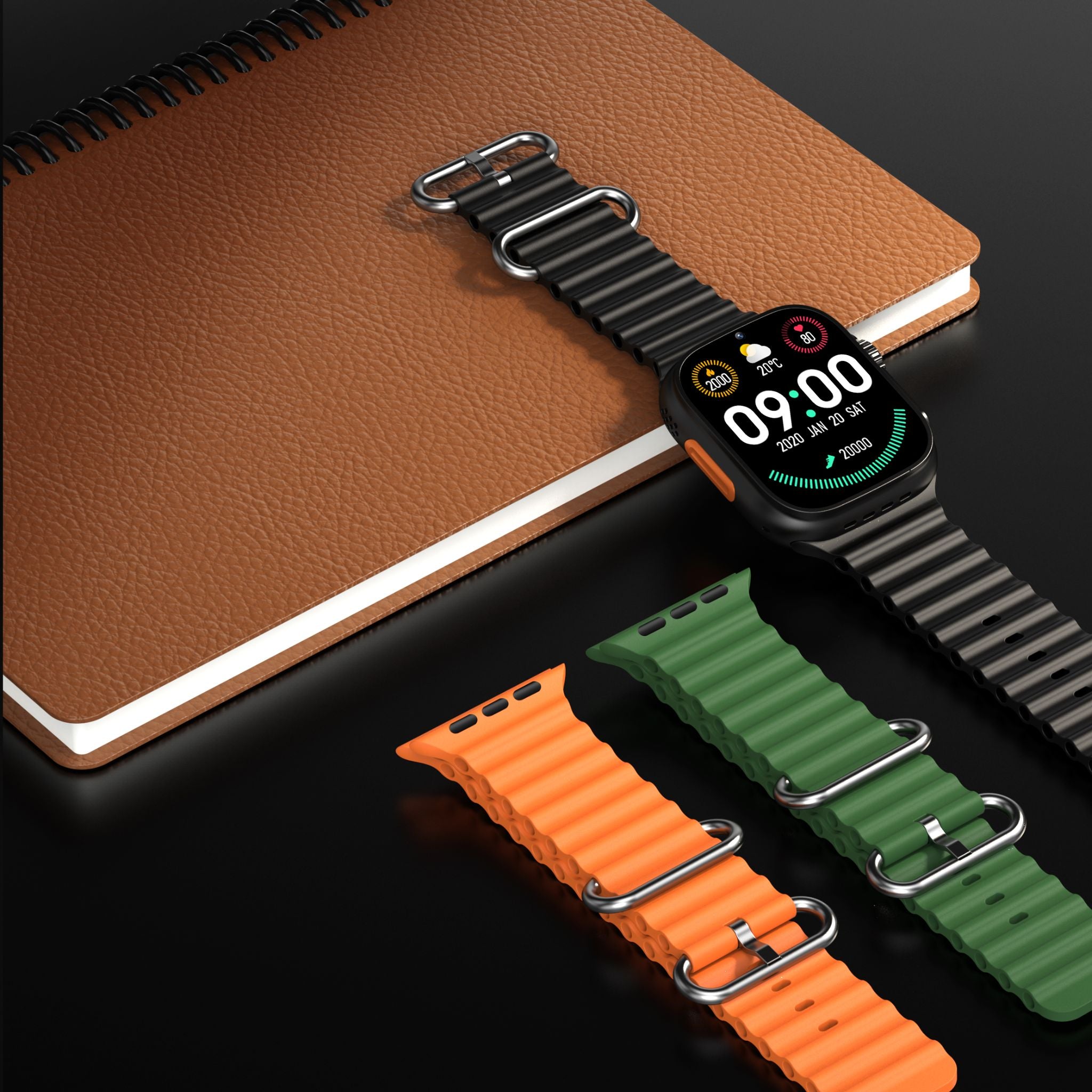 Telzeal Germany TC4G 2.2 Inch Full Screen Display Smart Watch-Black