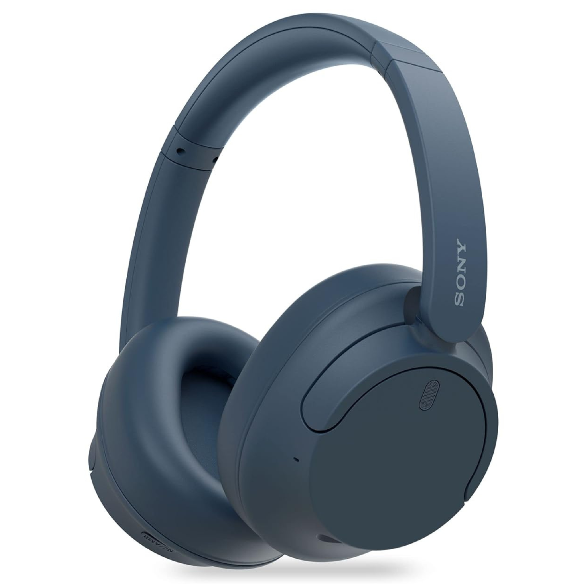 A pair of Sony WH-CH720N Noise Cancelling Wireless Bluetooth Headphones in blue color.