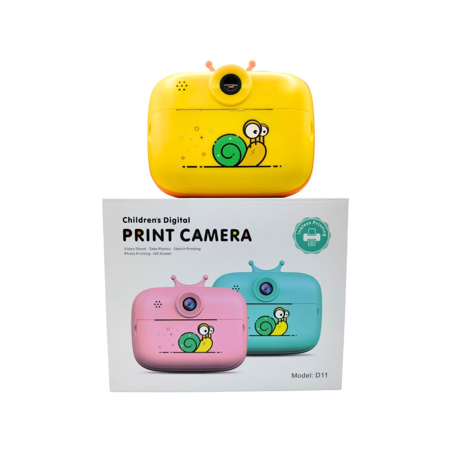 Childrens Digital Print Camera_Yellow