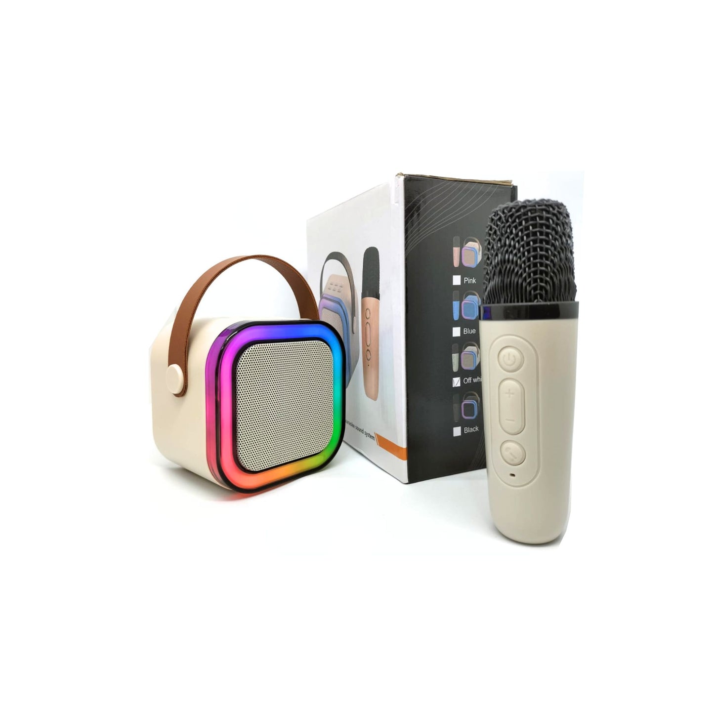Karaoke Machine, Portable Bluetooth Speaker with Wireless Microphone