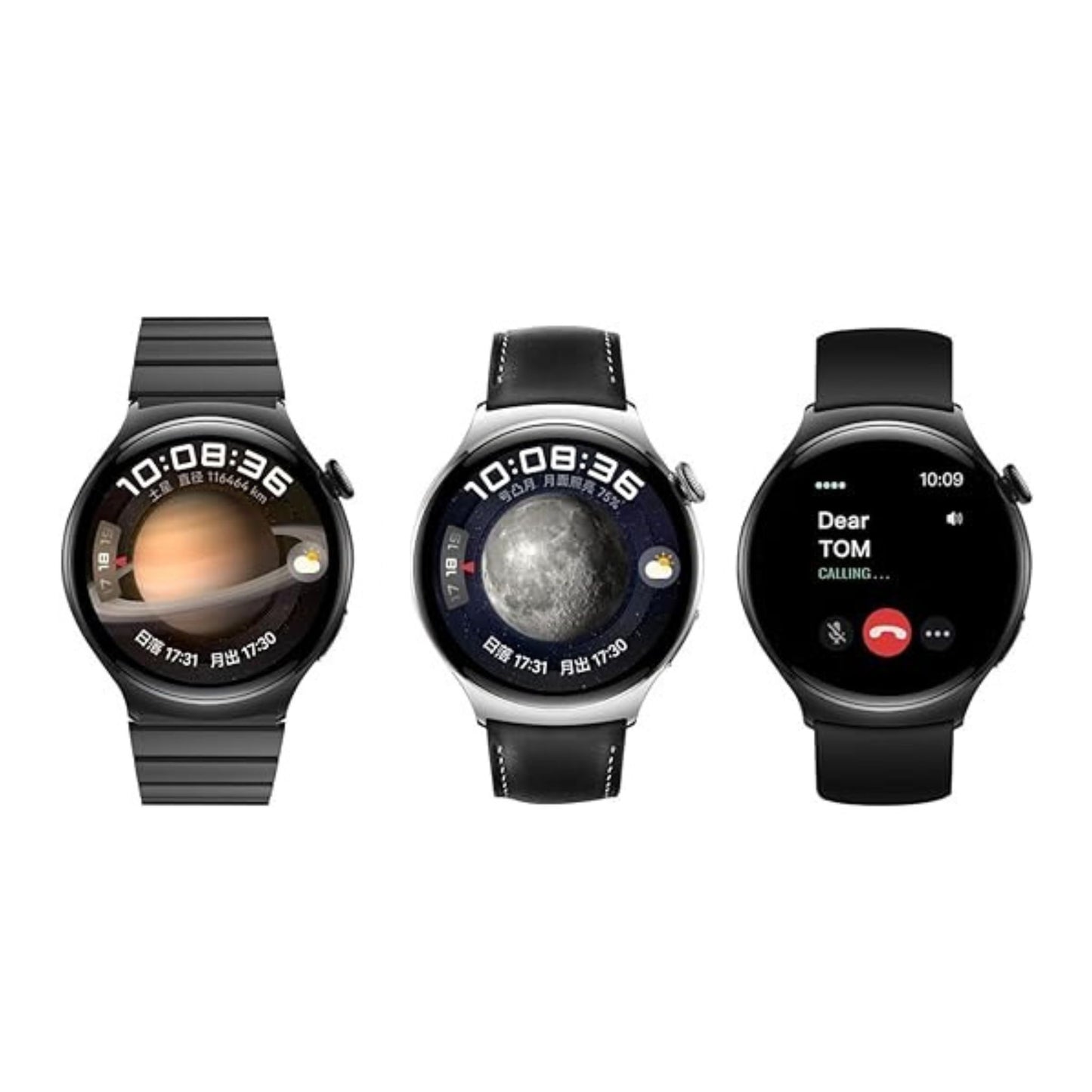Premium Haino Teko Germany RW34 AMOLED Display SmartWatch with 3 Pair Strap For Men's and Boys_Black