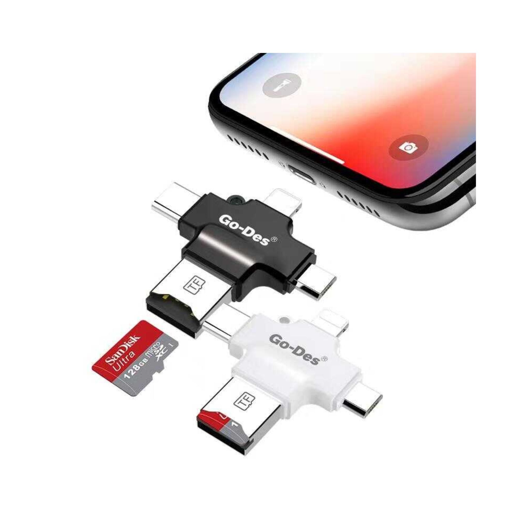 Go Des GD-DK101 Mobile Phone Card Reader -Black