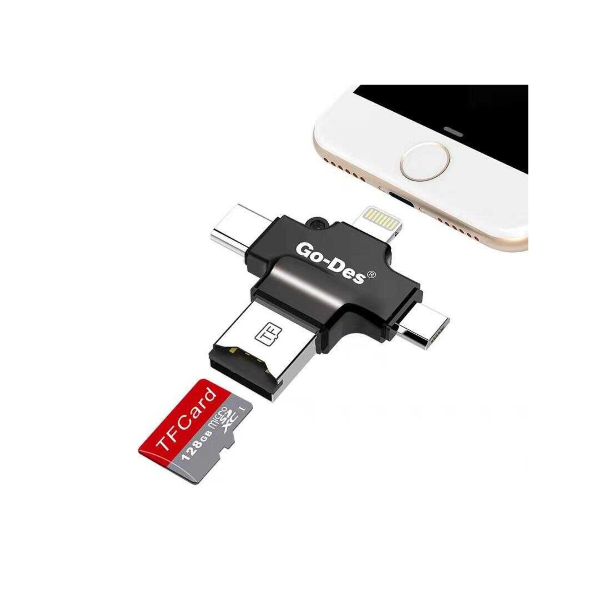 Go Des GD-DK101 Mobile Phone Card Reader -Black