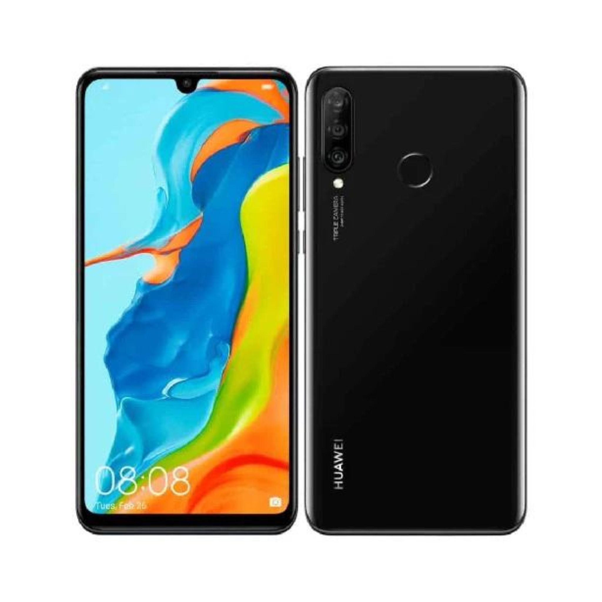 HUAWEI P30 Lite Dual SIM Smartphone, 6GB RAM, 256GB Storage, 4G LTE – Midnight Black