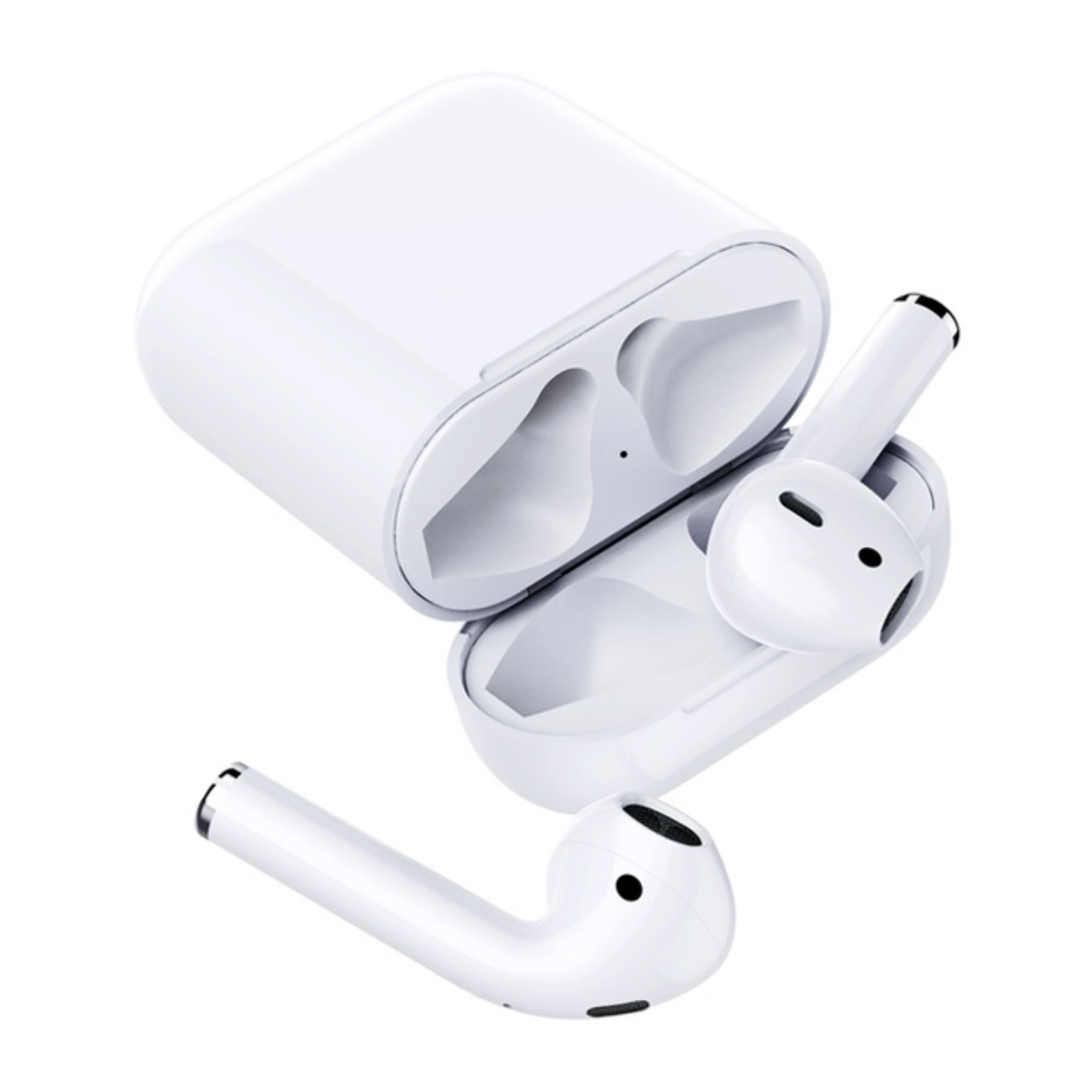 Porodo Soundtec ENC Earbuds II True Wireless with 4 Hours Working Time, Wireless Charging Compatibility, 10m Transmission Distance, Pop-Up Connection - White