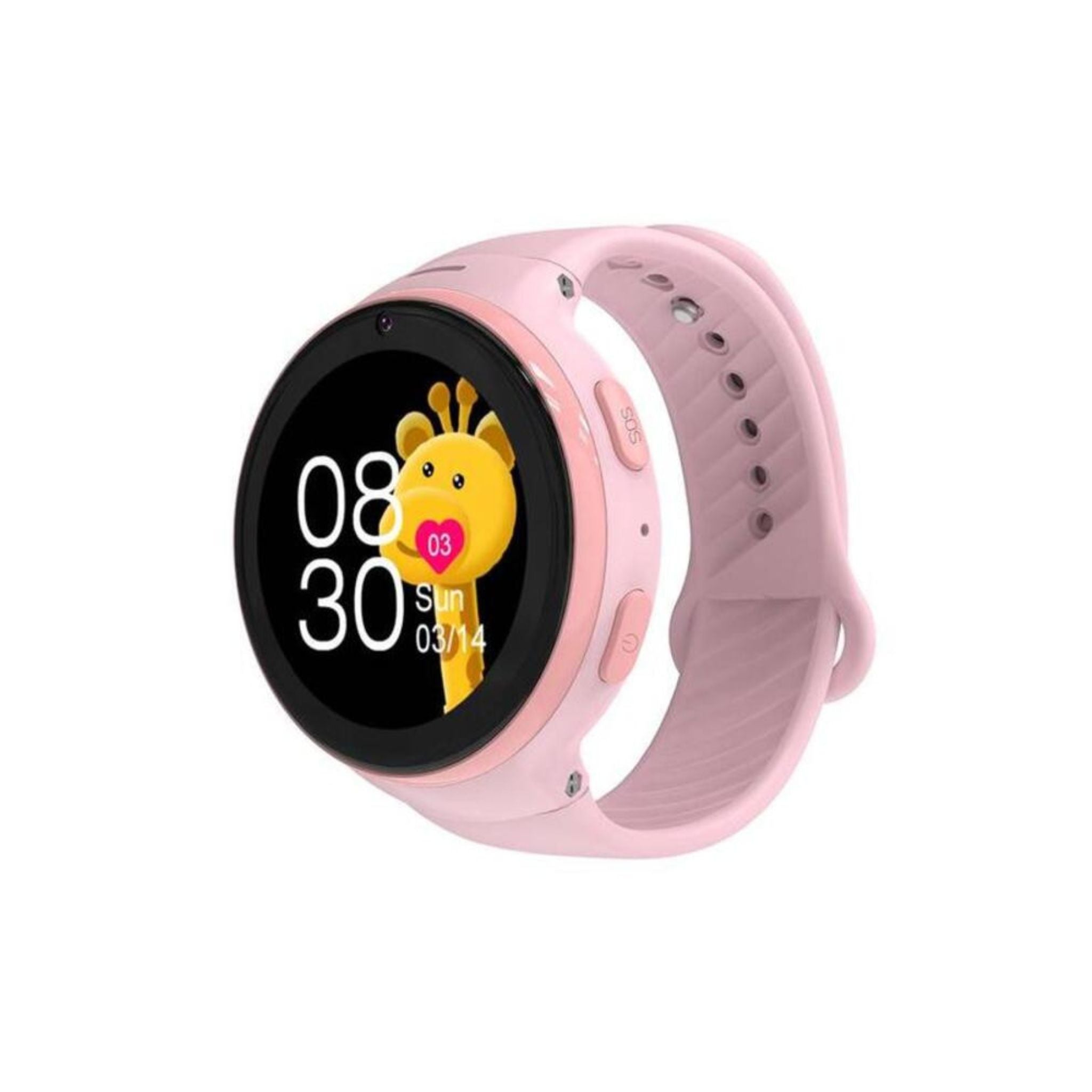 Porodo Kids 4G Smartwatch with Android OS, 1.3" touch screen (320×320), WhatsApp, video calling, SOS, nano SIM slot, 700mAh battery, 3hr charge, 2-day use, IP67 water resistance—smart safety and fun in one-Pink