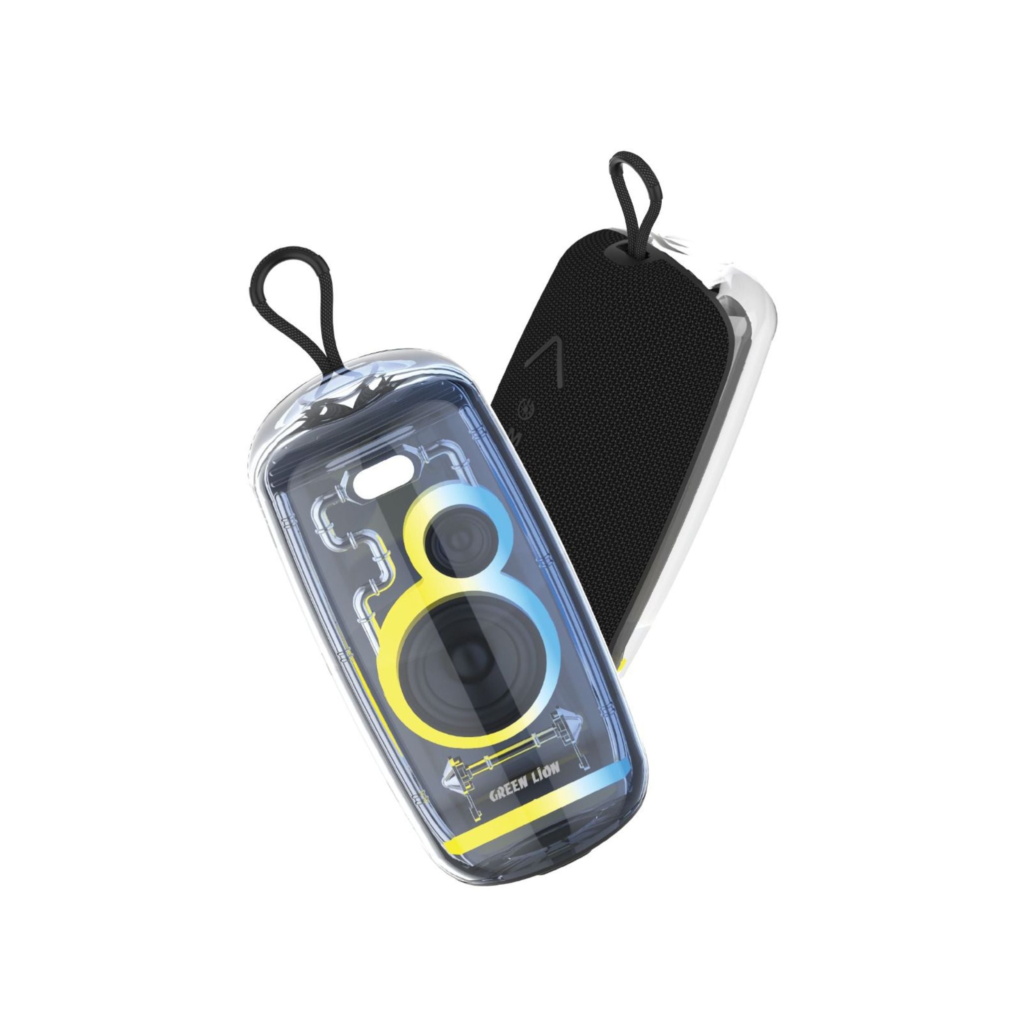 Palma Pro Wireless Speaker, 7h Playtime, Bluetooth 5.2, 10m Bluetooth Range, 2400mAh Battery Capacity, FM Radio, Type-C Charging, RGB Light - Black