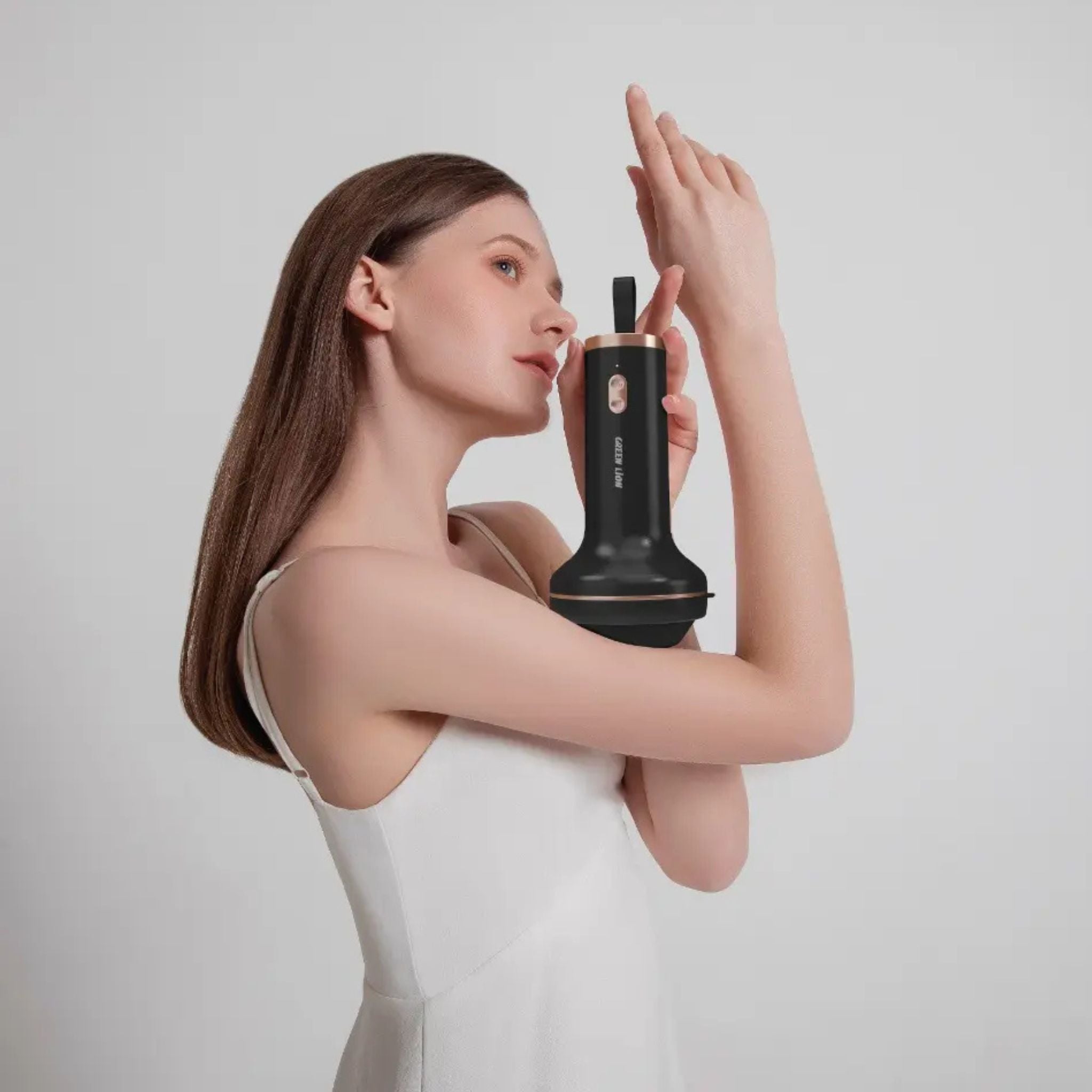 Green Lion Relax Pro Body Massager, 1800mAh Battery,16W Power, 8 Interchangeable Heads, Five Massage Modes, 1.5H Working Time, Low Noise Motor, 6 Speed Levels, Portable & Lightweight- Black