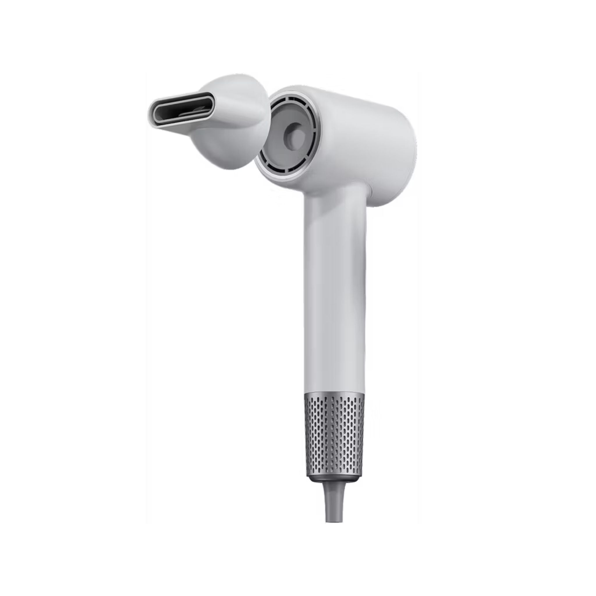 Porodo Lifestyle High-Speed Ionic Hair Dryer with Magnetic and 360° Rotating Nozzle, 1600W Power, 2 Speed Levels, 3-Pin UK Plug, 1.8m Cord Length, Quiet Operation - White