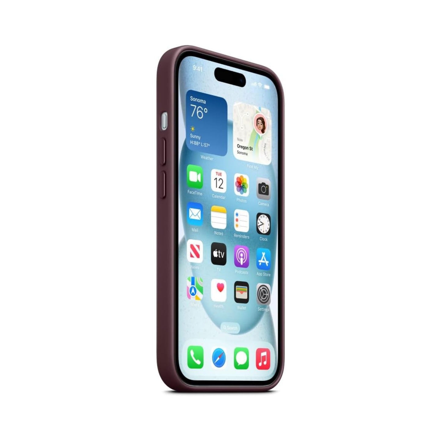 APPLE Iphone 15 Finewoven Case with Magsafe_Mulberry