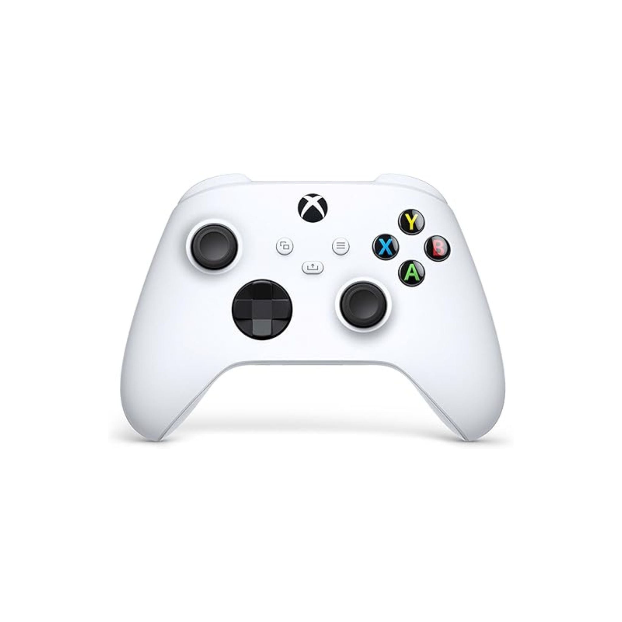 White gaming controller with Xbox logo on a white background