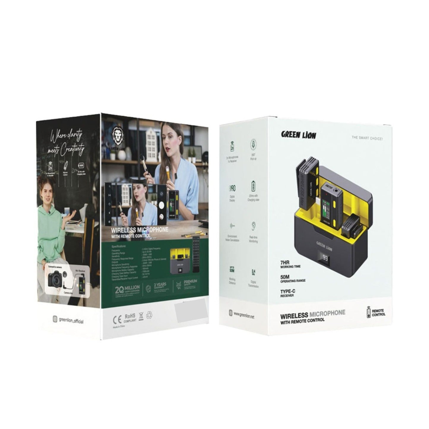 Green Lion Wireless Microphone with Remote Control Lightning_Black