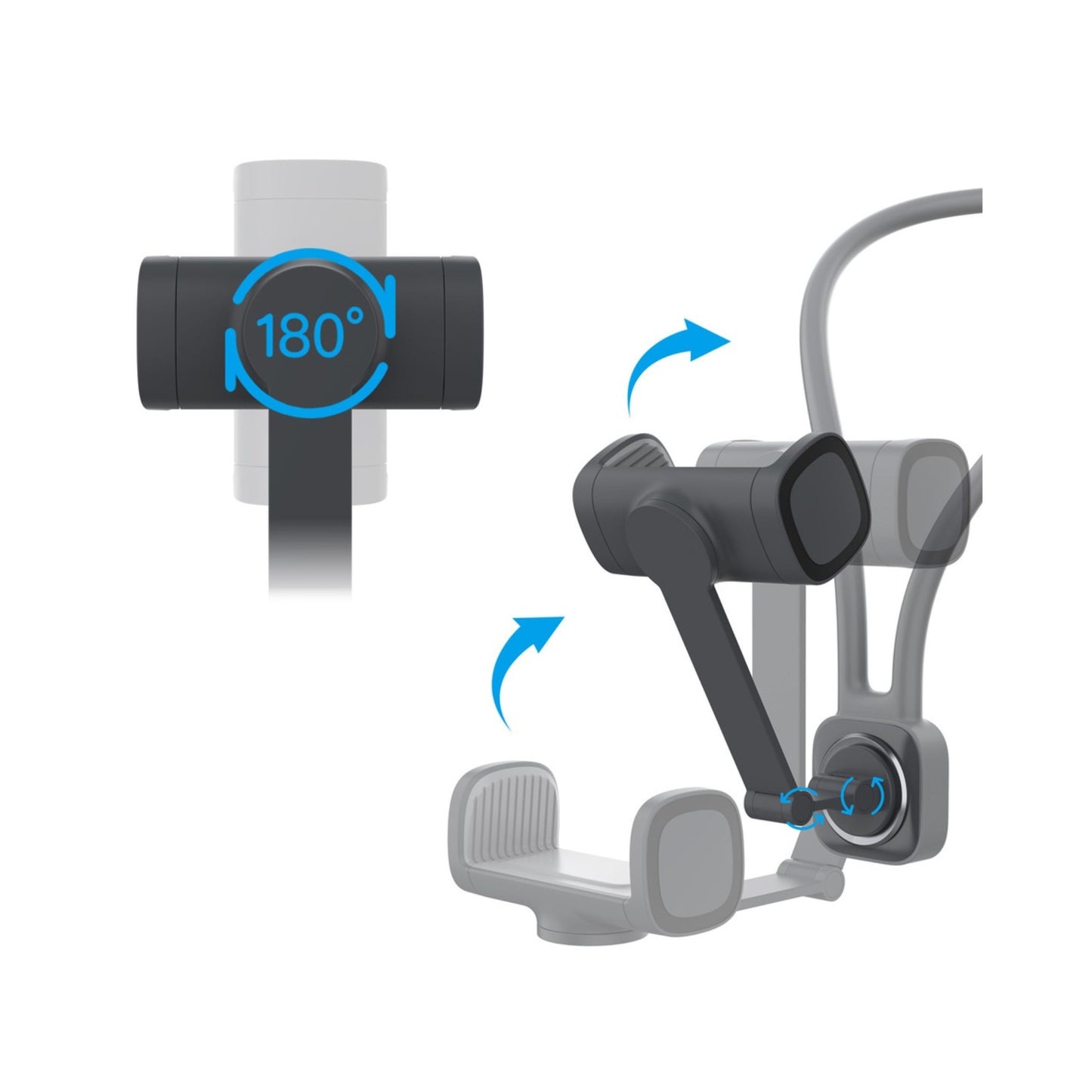 Porodo Neck Strap Mount with Stand_Black