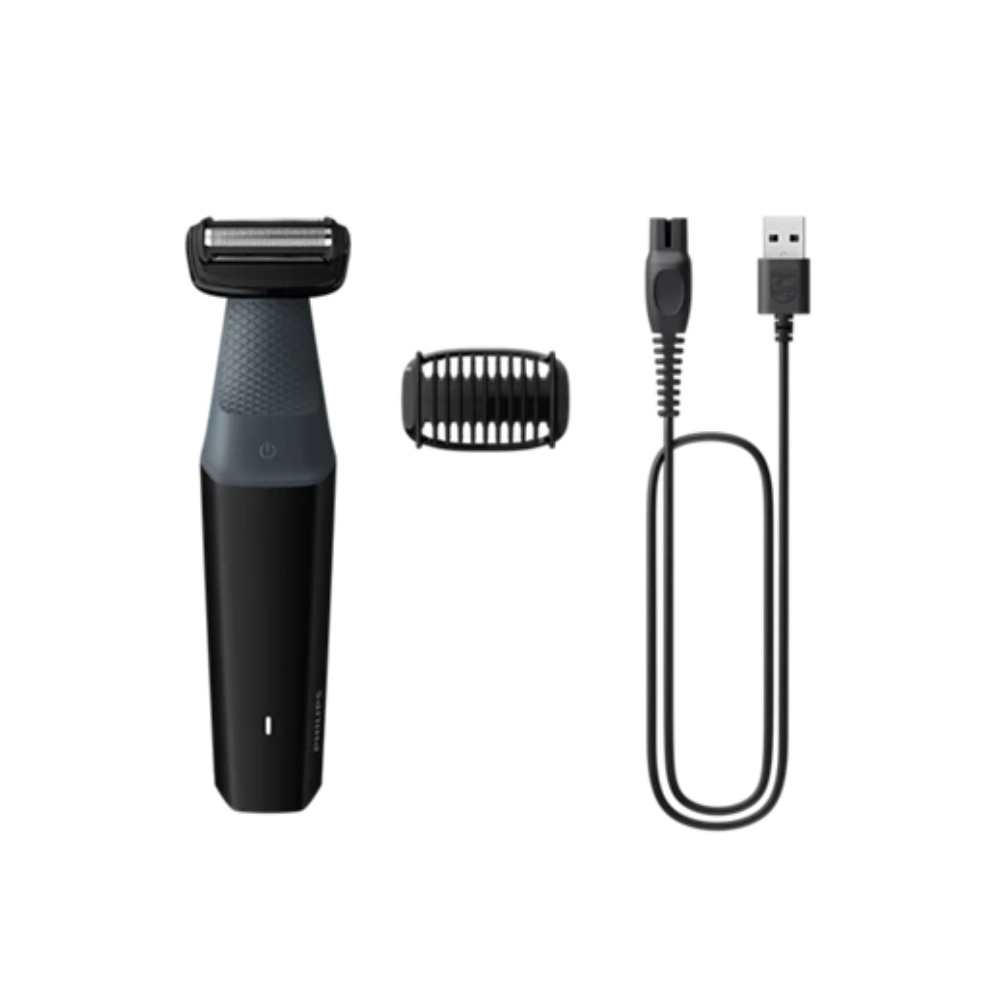 PHILIPS Bodygroom series 3000 Showerproof groin and body trimmer BG3017/01-Black
