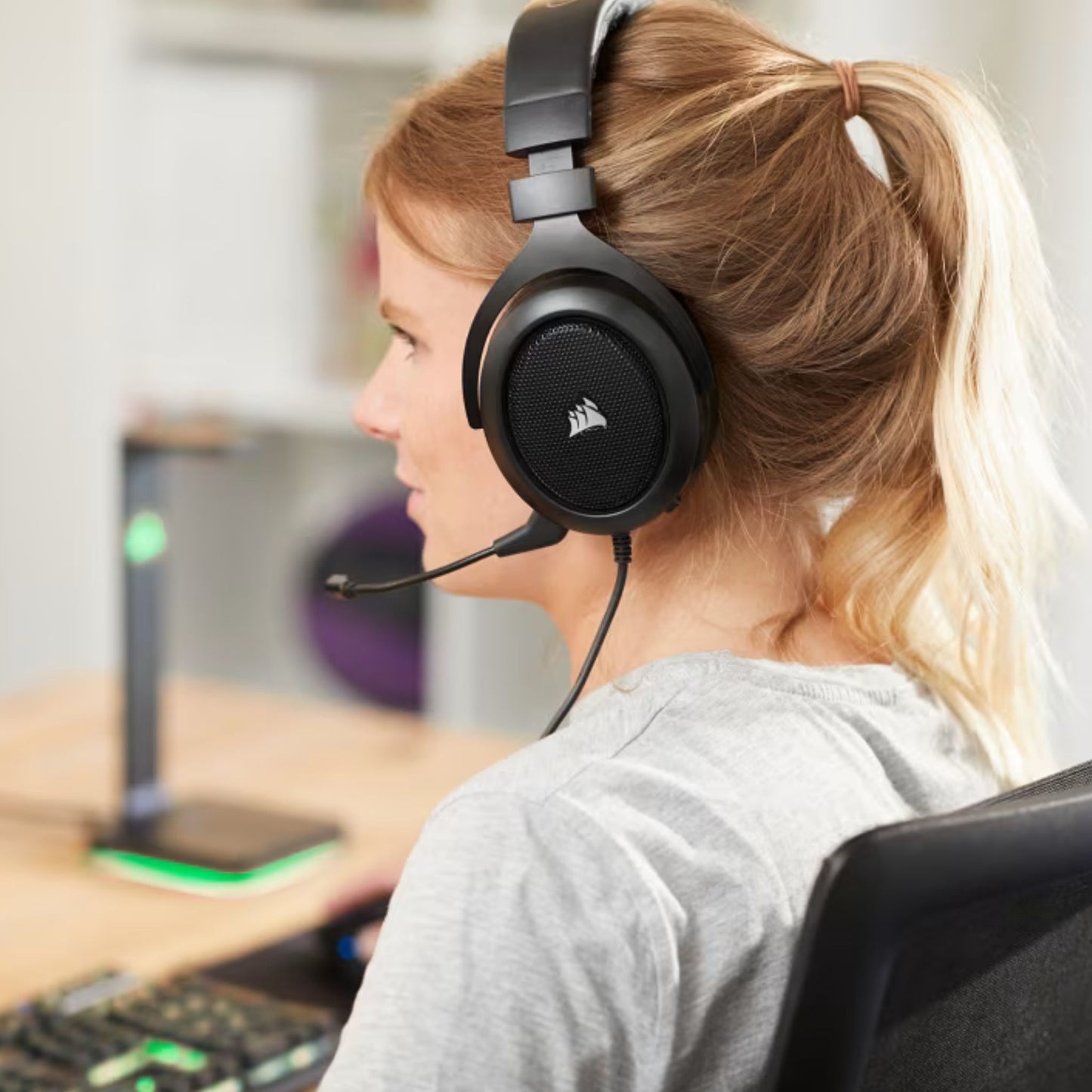 CORSAIR HS50 PRO STEREO Gaming Headset — Carbon