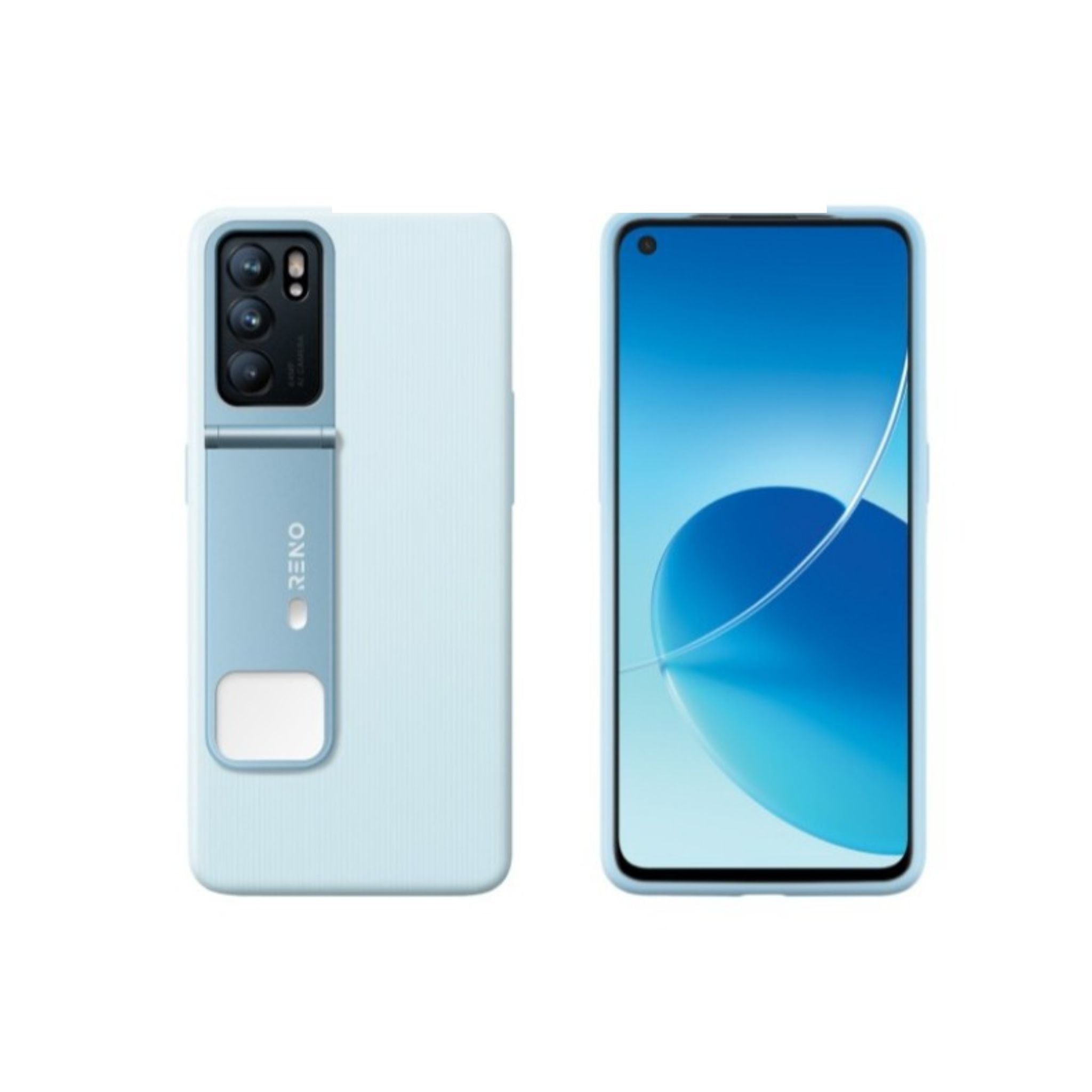 OPPO Reno6 5G Portrait Lightning Protective Case (PC+TPU) -Blue