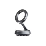 Metallic ring stand on a white background