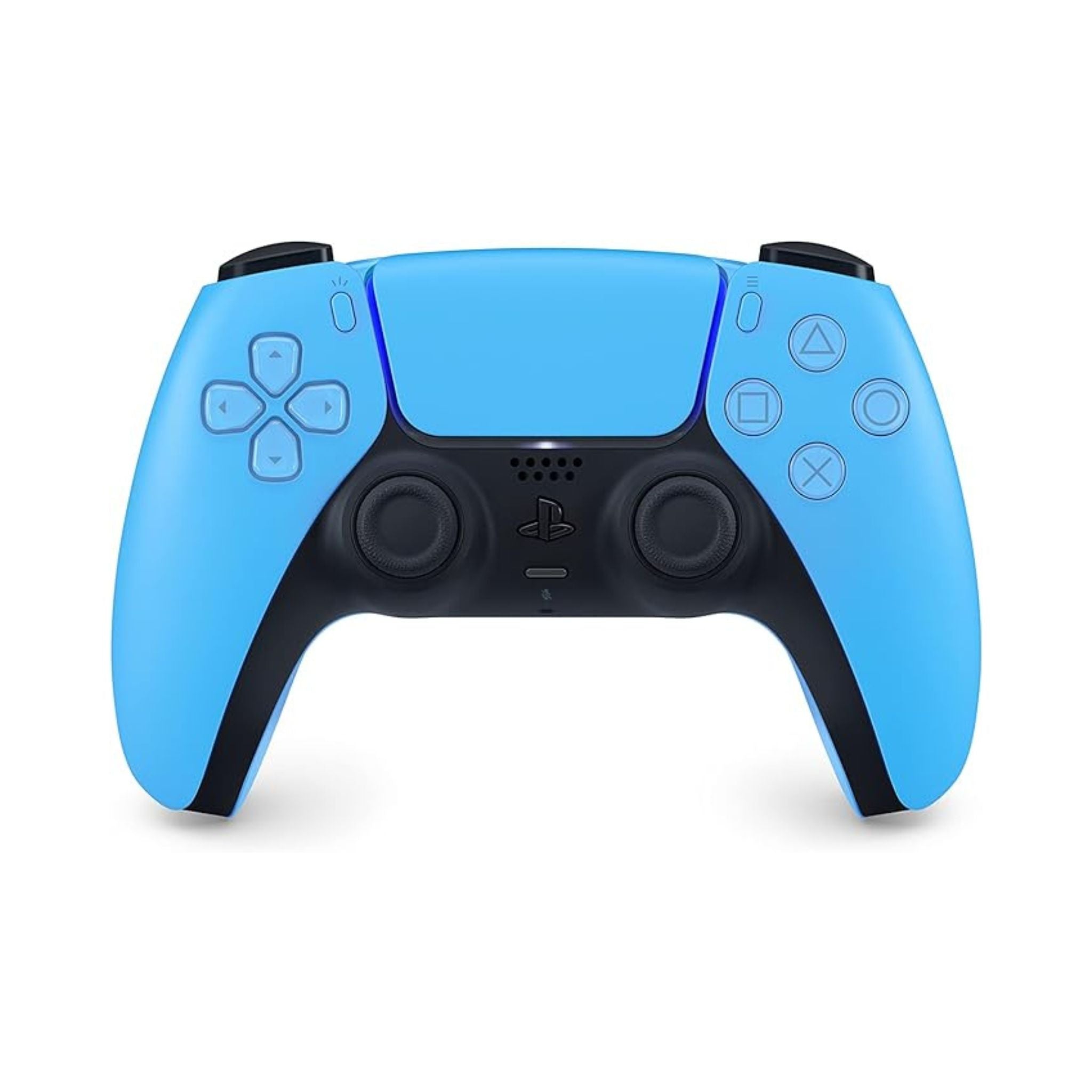 PlayStation Sony 5 DualSense wireless controller with BLUE AND BLACK pattern.