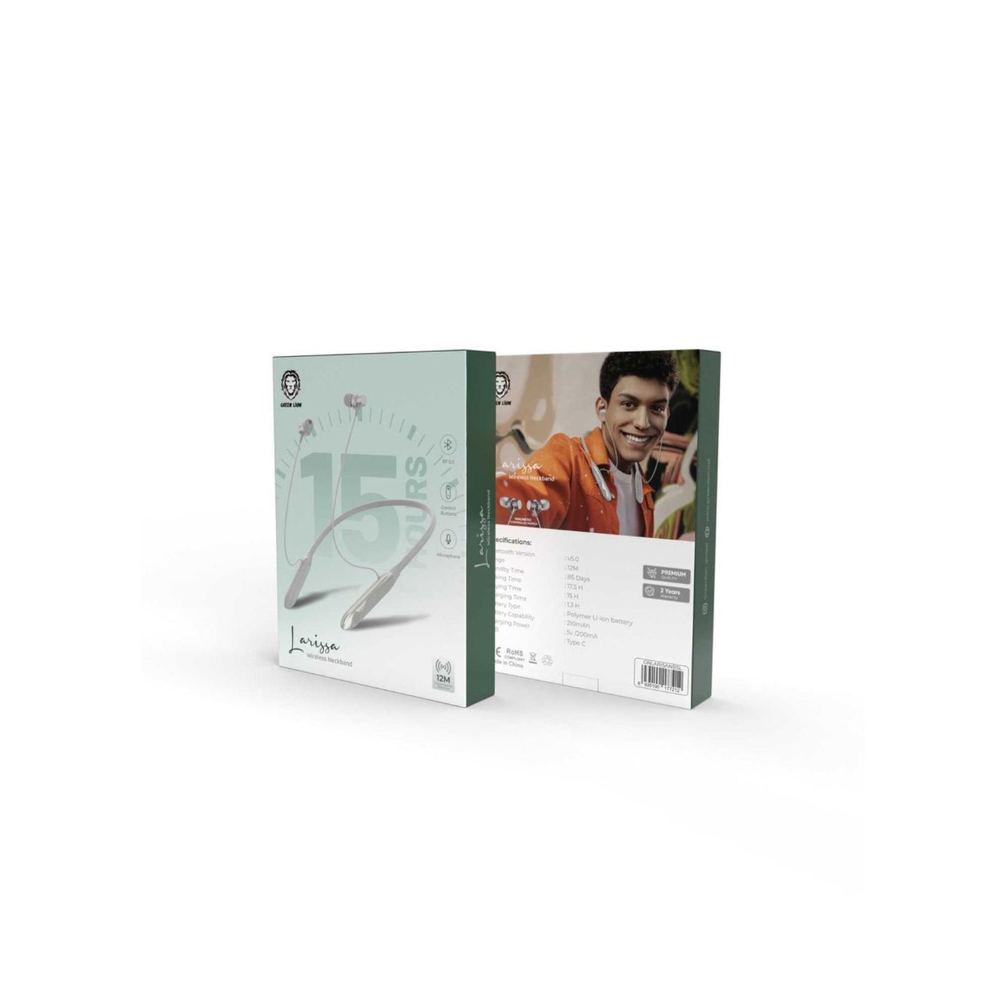 Green Lion Larissa Wireless Neckband_Silver