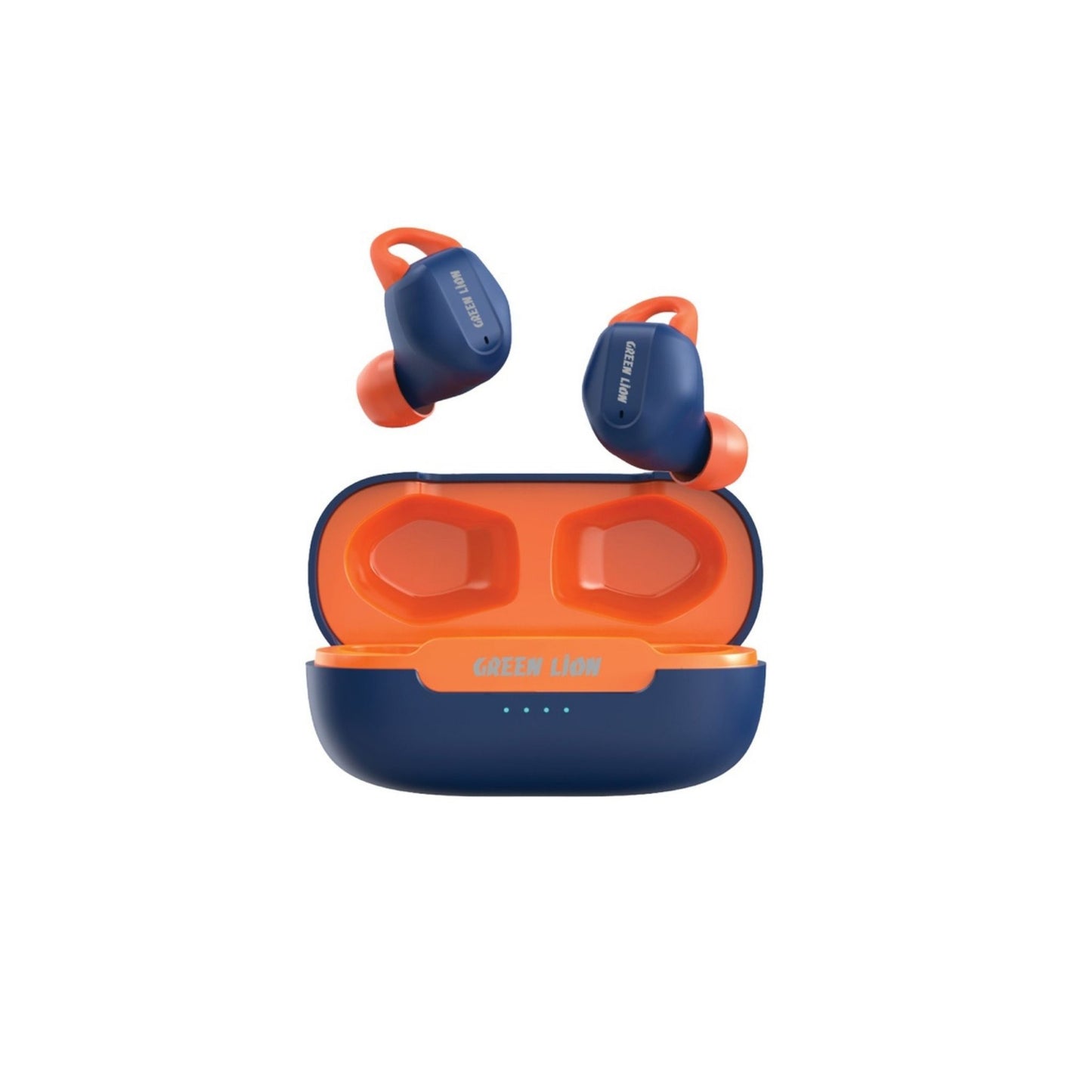 Green Lion Enduro Wireless Earbuds (6 Hours Working Time+ Multi Function Touch+ Hands Free Calls+ Type C Charging+ IPX5 Waterproof)_Blue