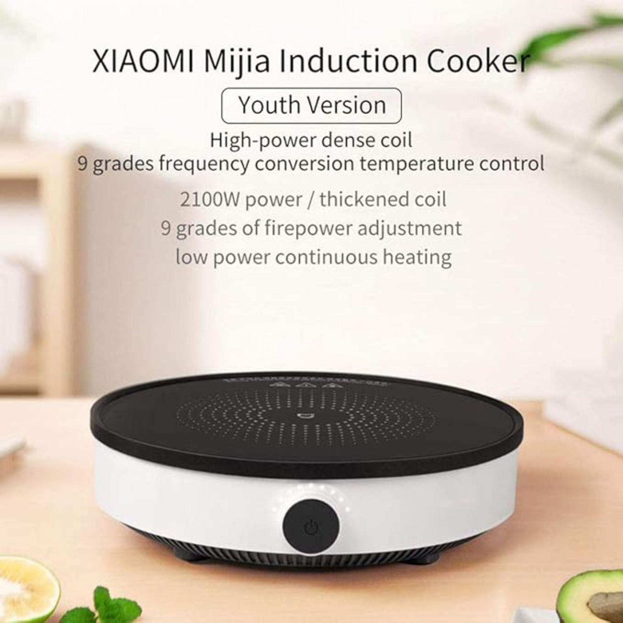 Xiaomi Mijia DCL01CM Induction Cooker,Countertop Burners Portable Induction Cooktop, Precise Safe and Powerful Control Heating Cookware, White