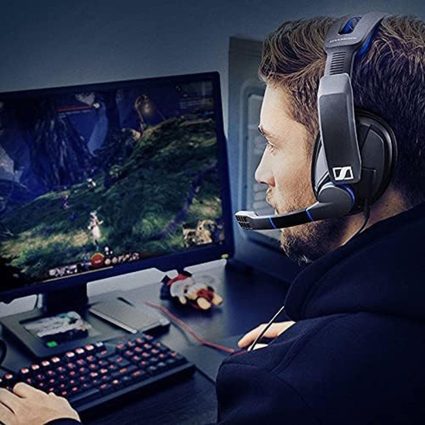 SENNHEISER GSP 300 gaming Headset for PC, Mac, PS4 & Multi-platform - Black/Blue, Wired