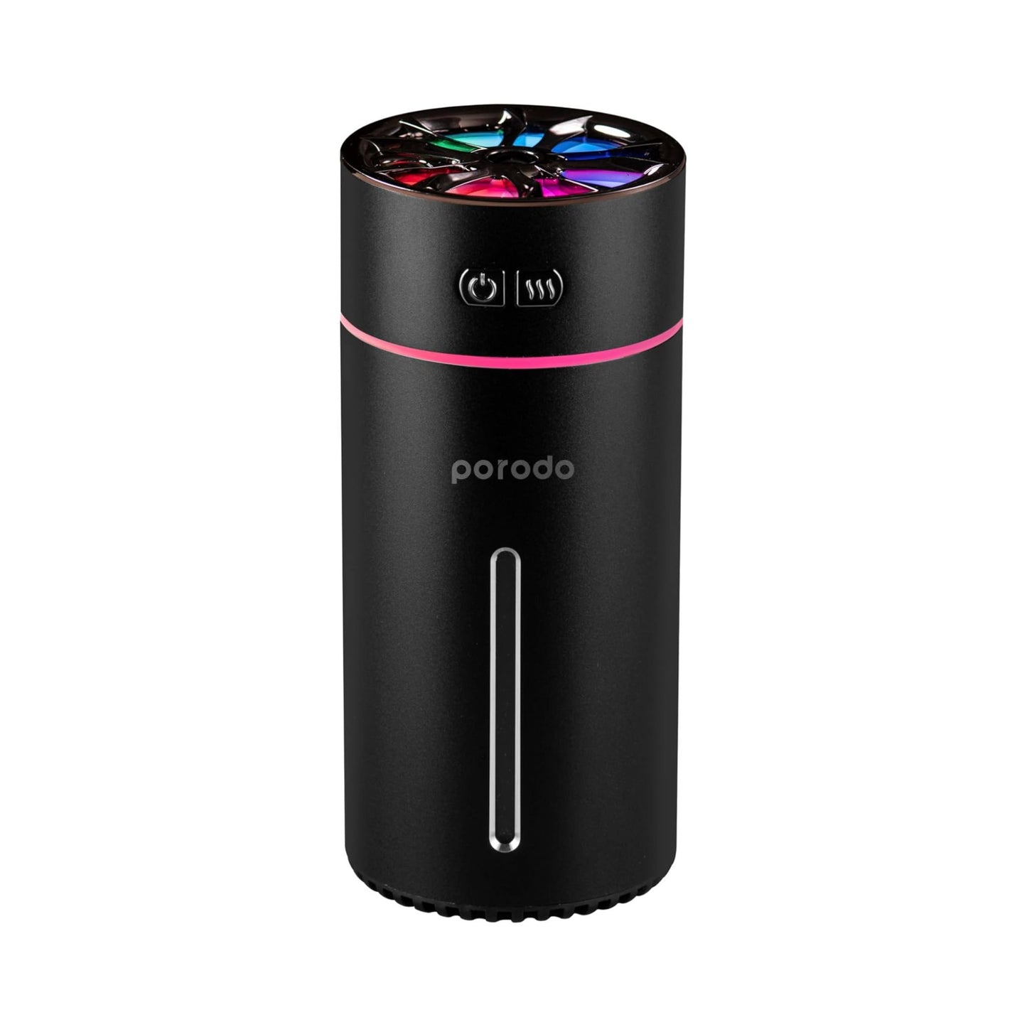 Porodo Lifestyle Portable Air Diffuser( Sceneted Car Cool Mini Humidifier) Essential Oils+ LED Lightning _Black