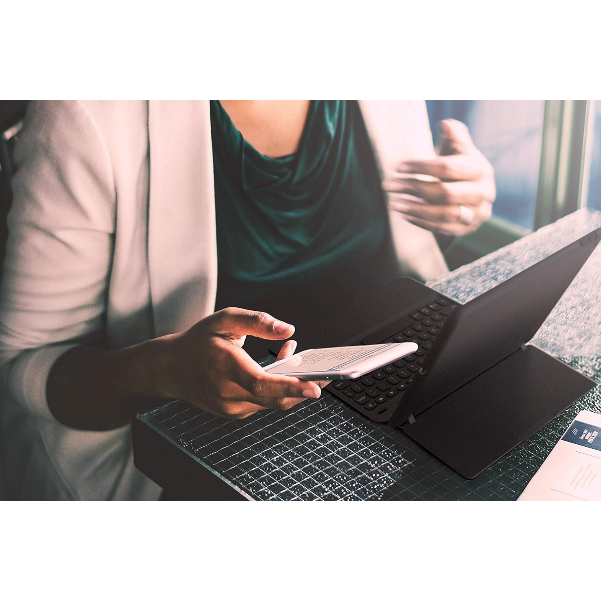 ZAGG Slimbook Go - Ultrathin Case, Hinged with Detachable Bluetooth Keyboard - Made for 2019 Apple iPad Pro 12.9" - Black