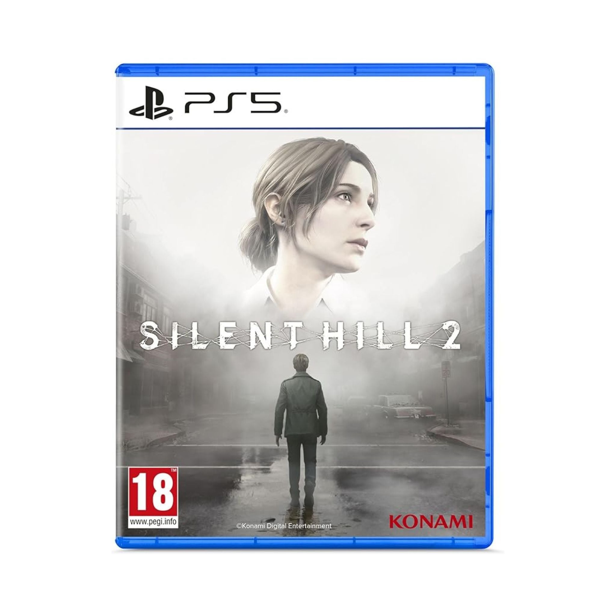 Silent Hill 2 game case for PS5 with Konami branding