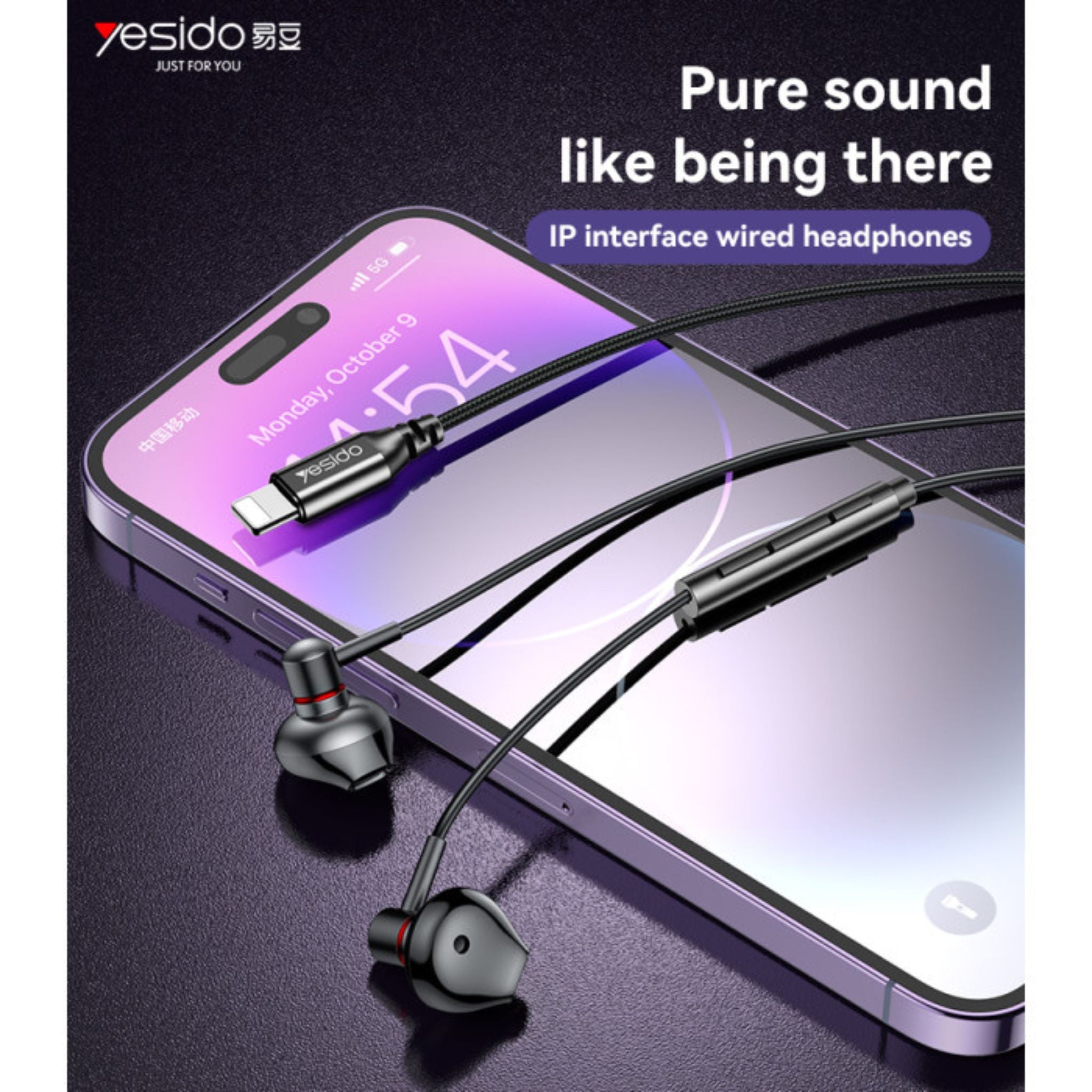 Yesido YH48 Aluminum Alloy In-ear Earphone With Remote Control IP Interface Wired Headphones