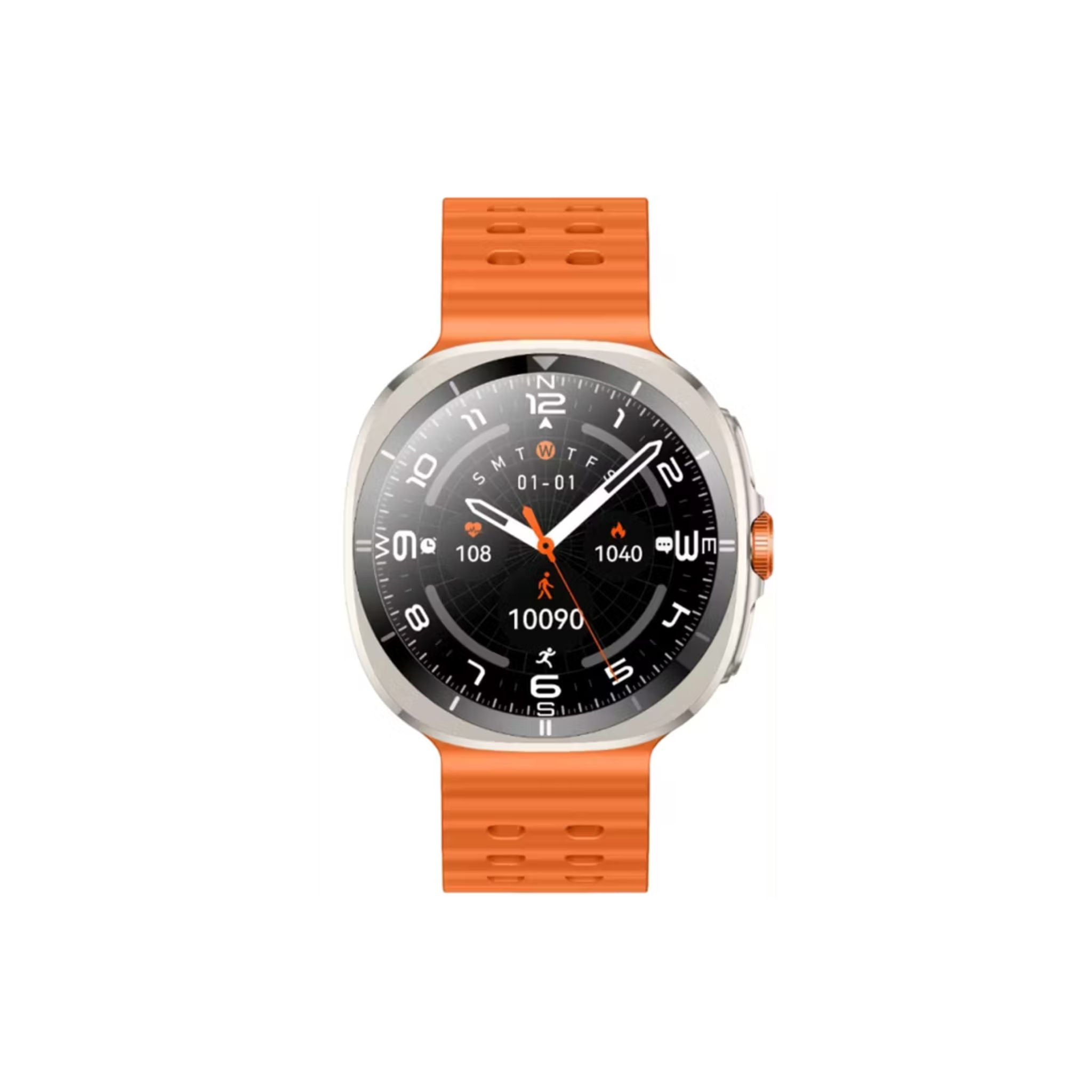 Green Lion Connect Pro Smart Watch, Always-On Display, Call & Social Notifications, Music Control, Raise Wrist Wake Screen - Titanium