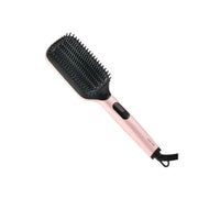 A pink Green Lion straightener comb with a ceramic coating plate and an LED display.