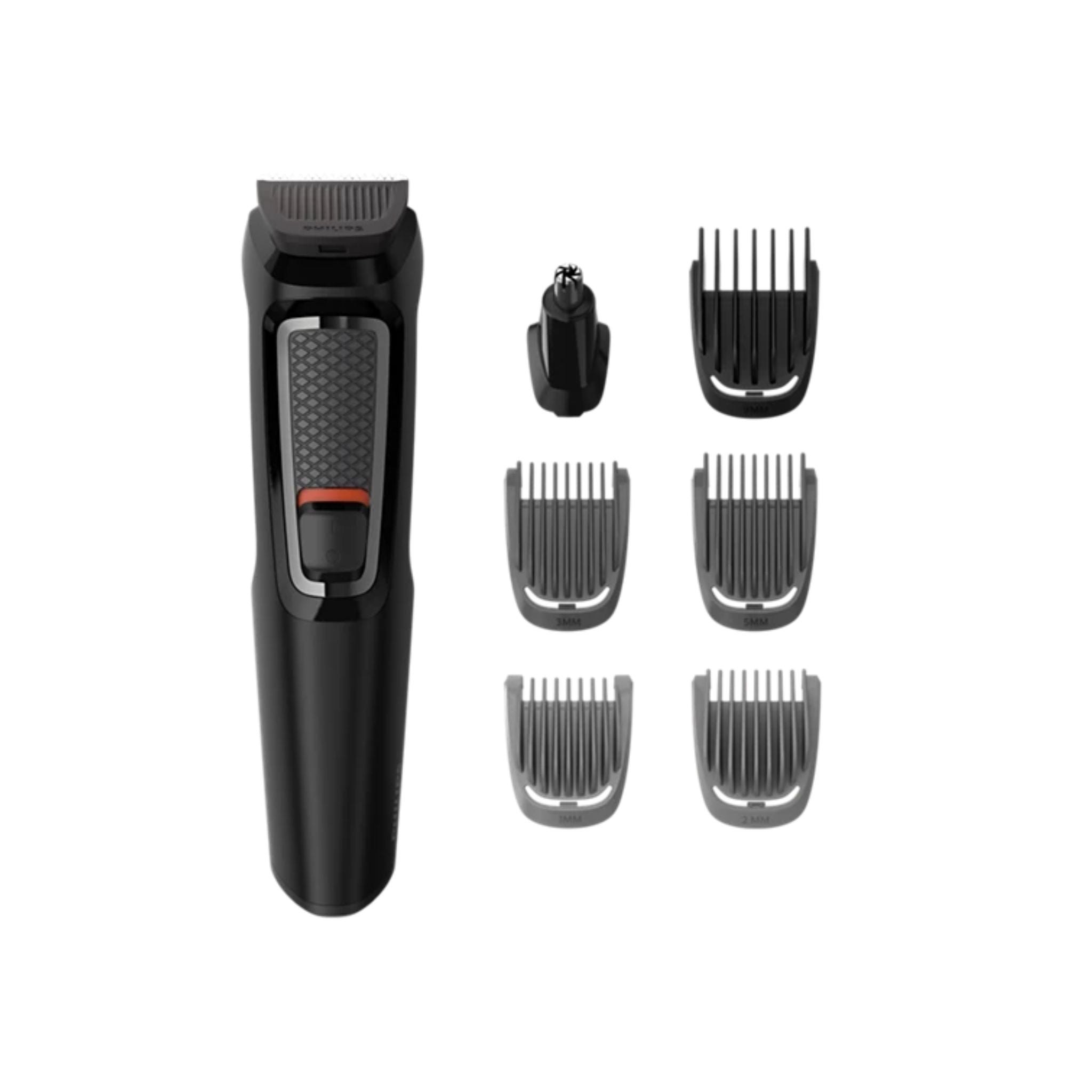 Philips Multigroom 3000 MG3720/33,7-in-1 All-in-One Trimmer for Face & Hair,Maintenance-Free Blades, Nose & Ear Trimmer,60min Cordless Use, Includes Nose & Ear Trimmer, Hair & Beard Combs_Black
