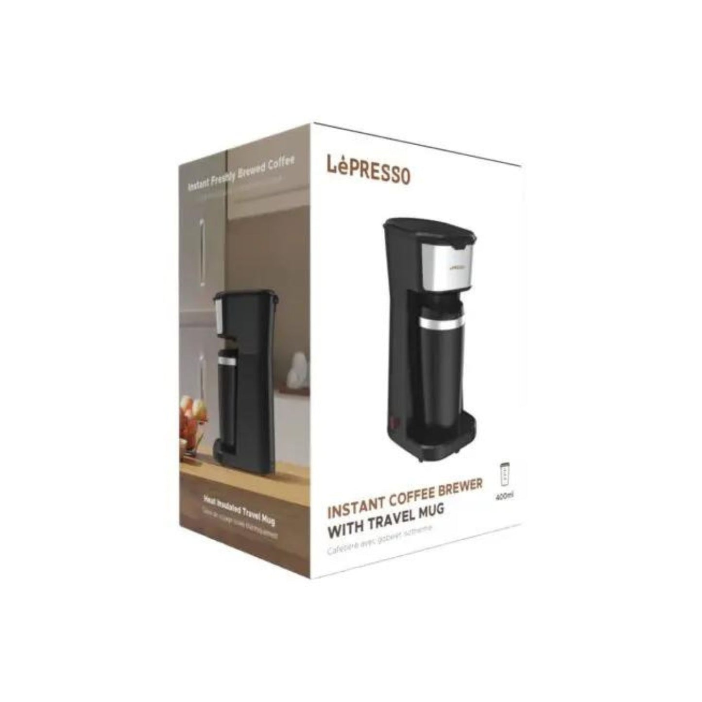 LePresso Coffee Maker with Travelling Mug 450W - Black