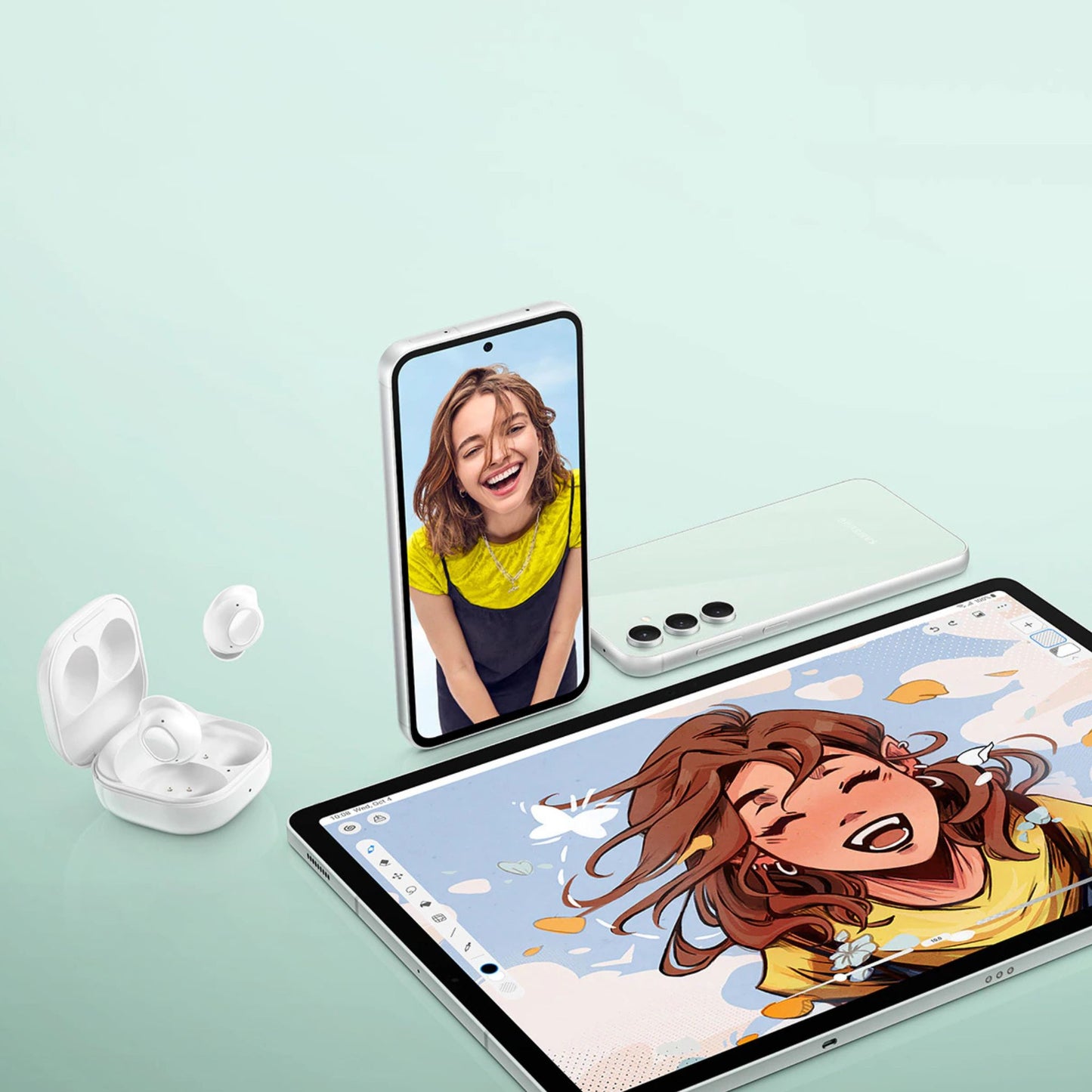 Samsung Galaxy Buds FE,Wireless, With Charging Case, ANC And Sound Customization