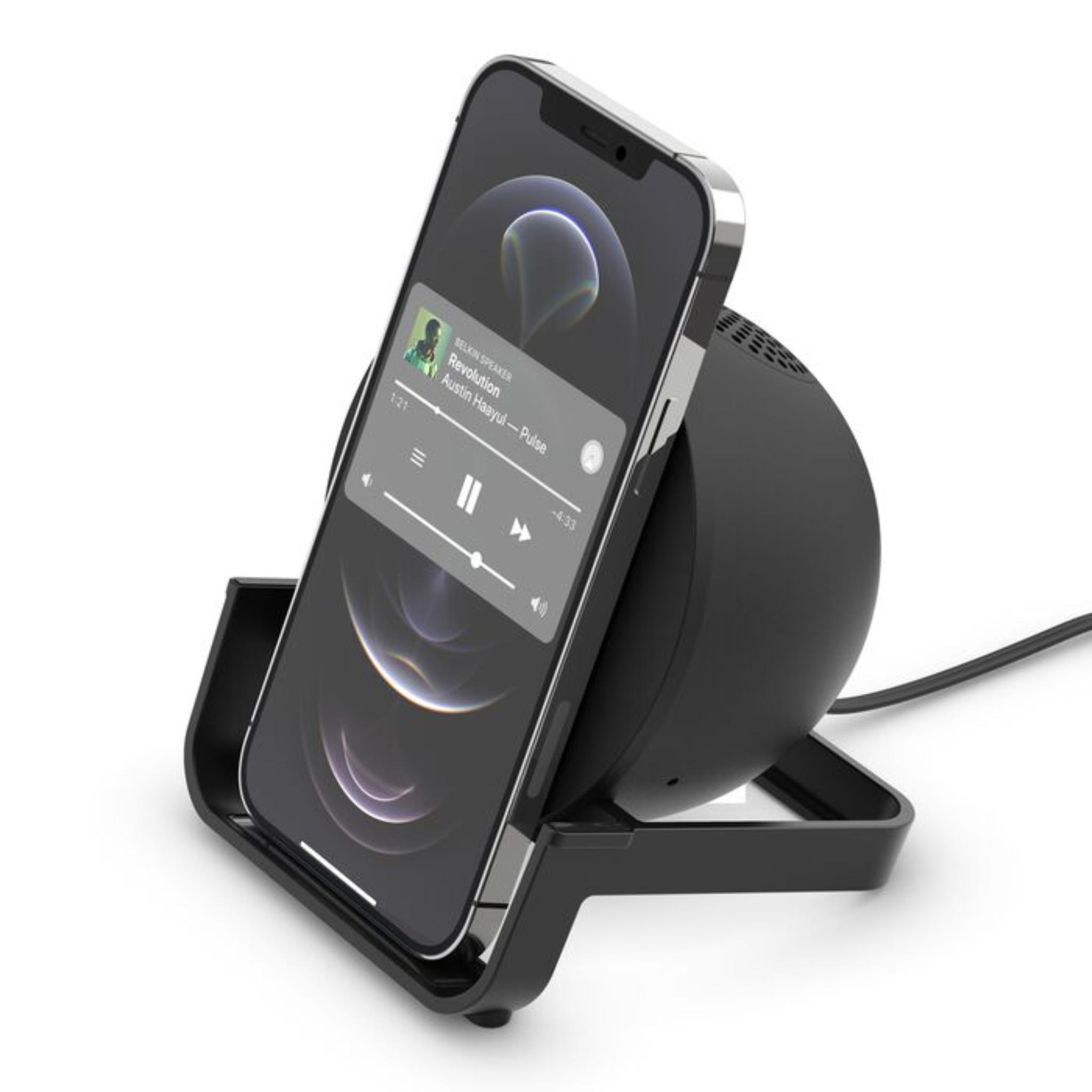 Belkin SoundForm Charge Bluetooth Speaker + 10000 Mah Wireless Charger - Black