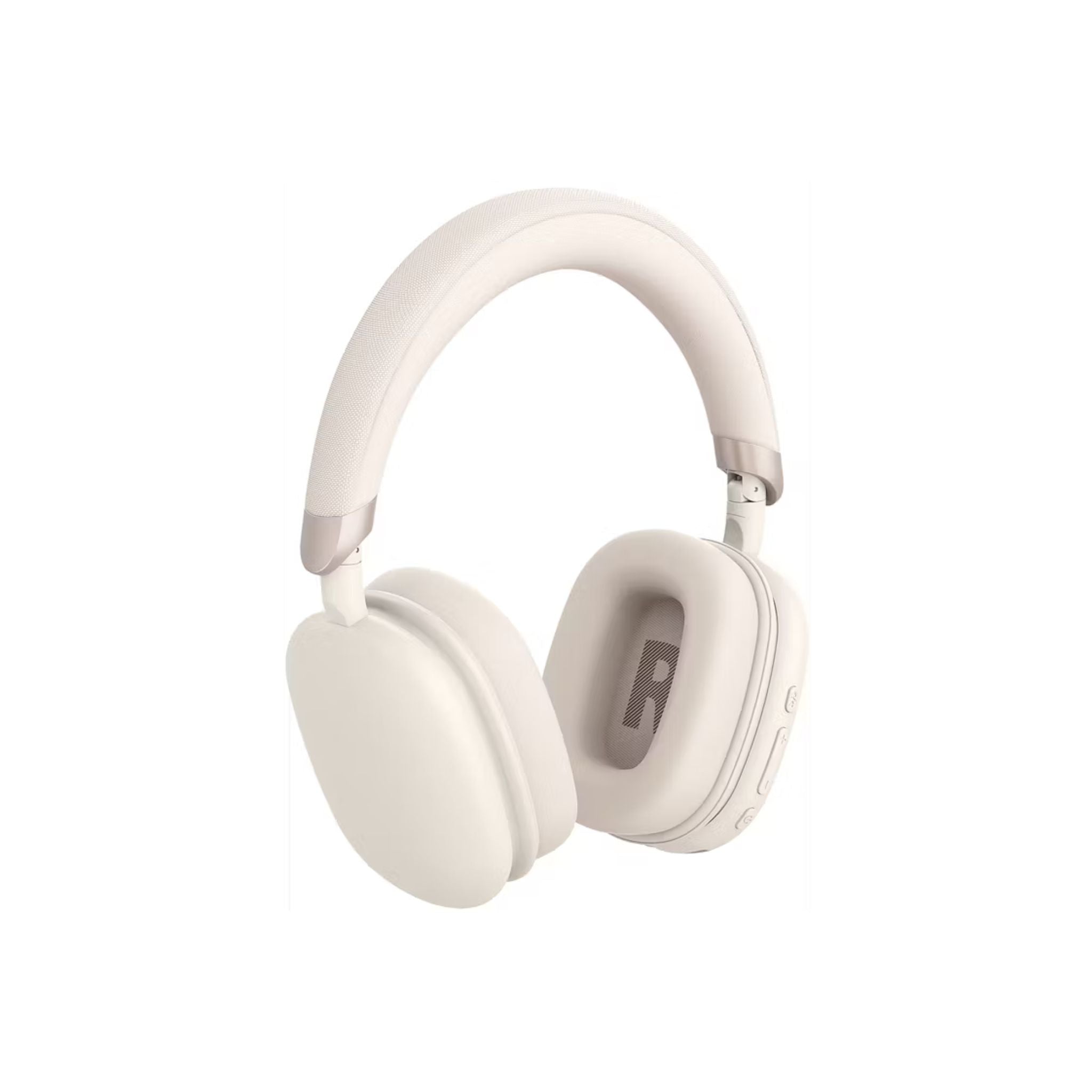White headphones on a white background