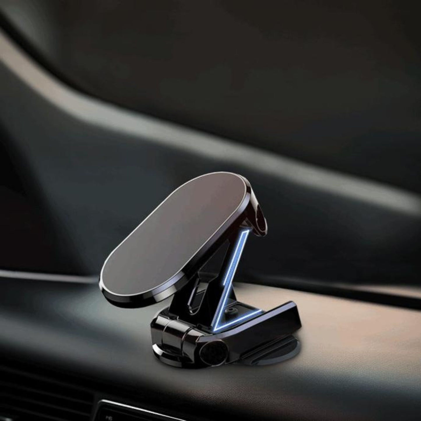 Porodo Dashboard N50x6 Magnet Phone Holder with Metal Plate - Black