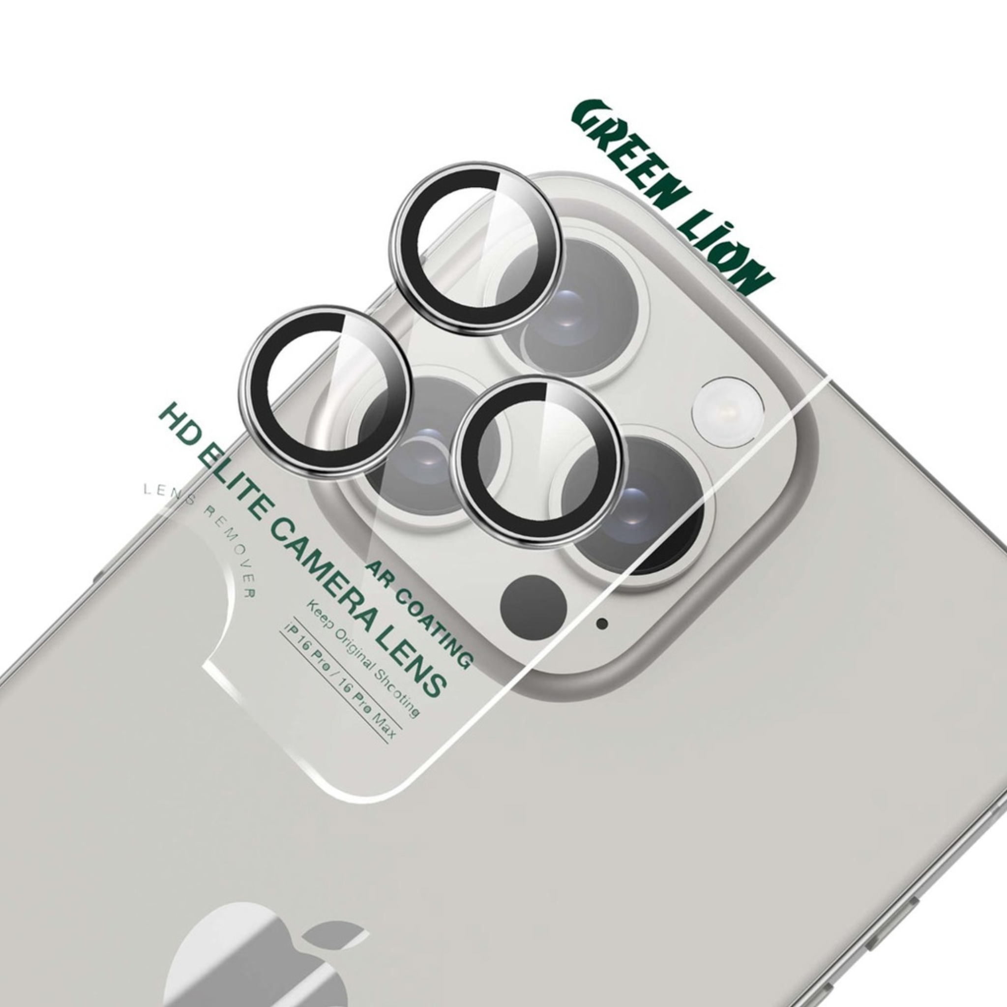 Green Lion HD Elite Camera Lens, AR Coating, HD Clearity, Seamless Fit - Natural Titanium