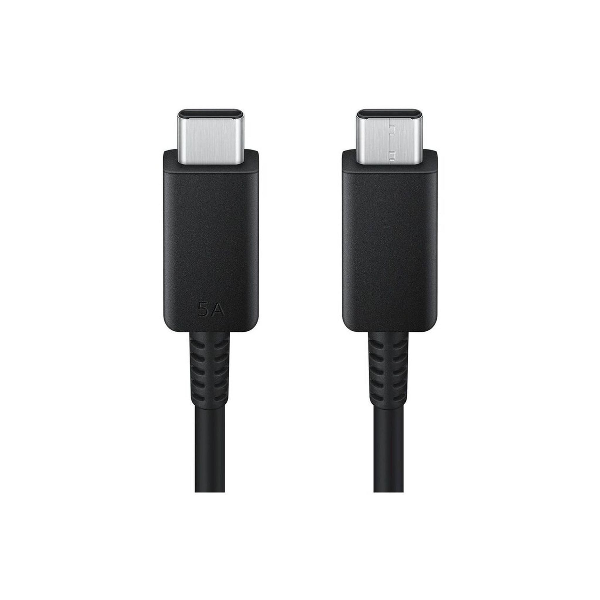 SAMSUNG USB-C to USB-C 5A 1.8M Cable, Super Fast Charging 2.0, Max 45W, Max 5A Current, Up to 480Mb/s Data Transfer Speed - Black