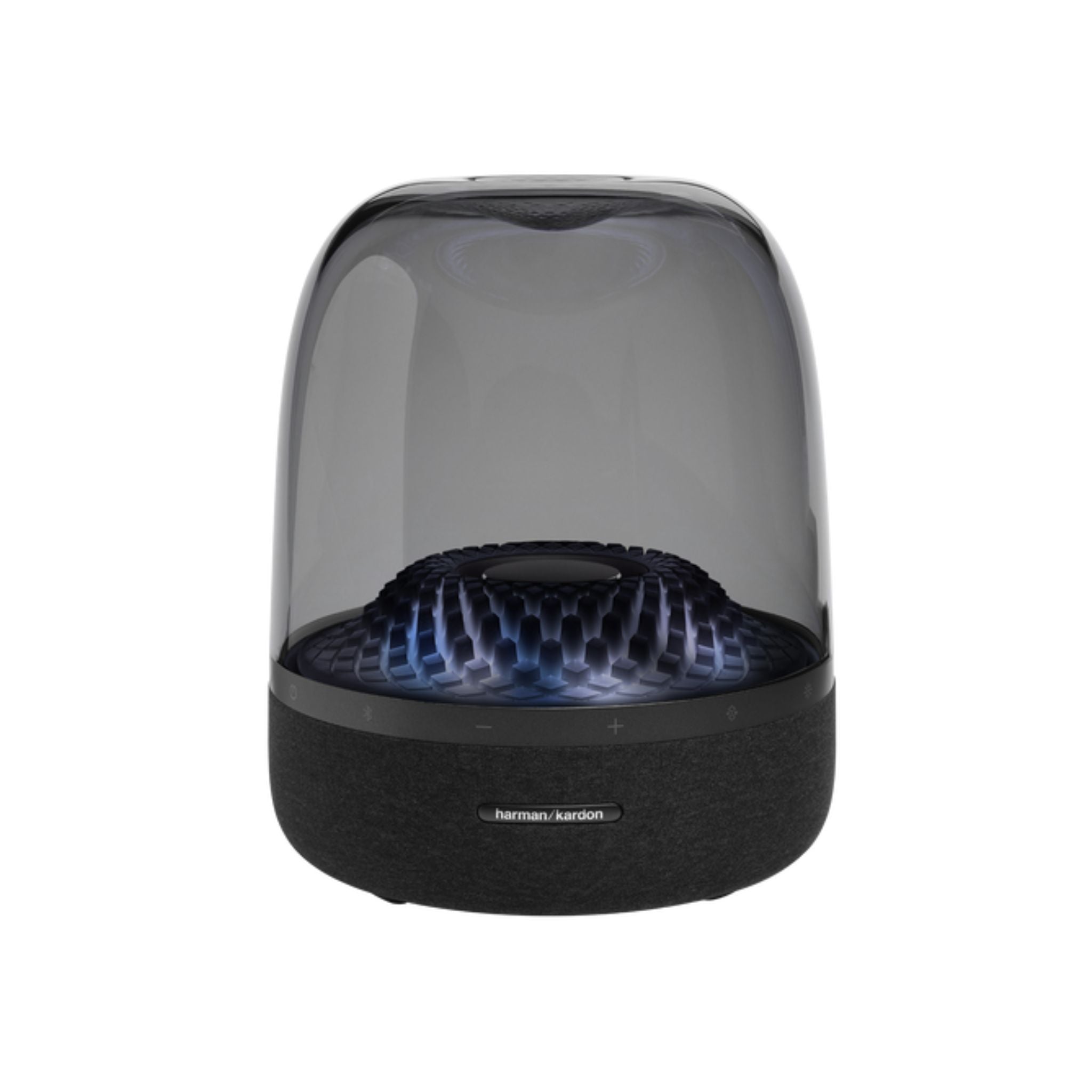Harman Kardon Aura Studio 4 Wireless Stereo Speaker, Superior Sound performance, Unique diamond-effect lighting that dances to the music - Black