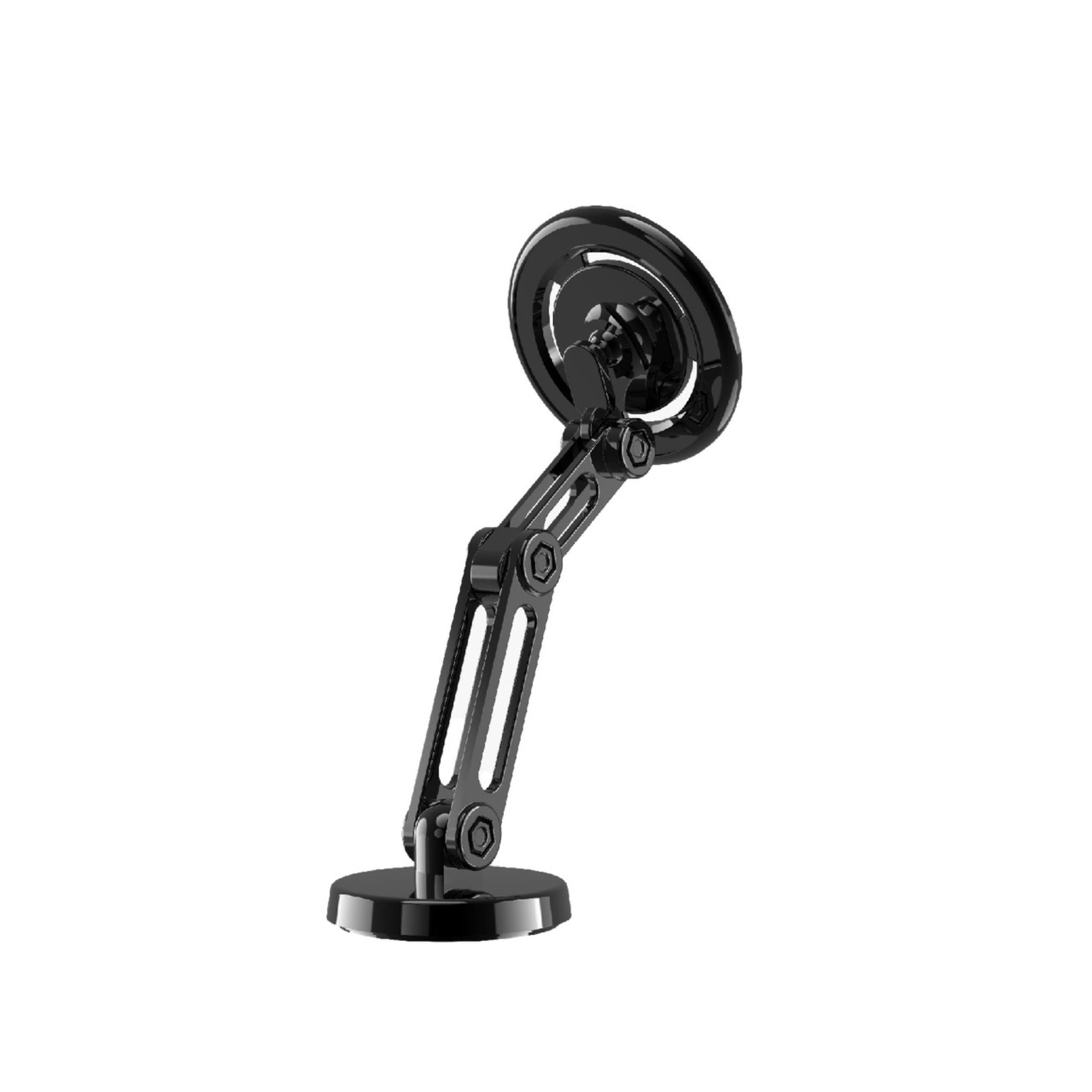 Porodo Magnetic Mount Zinc Alloy Versatile Phone with Double Armg/Multi-Joint and 360 Rotation - Black