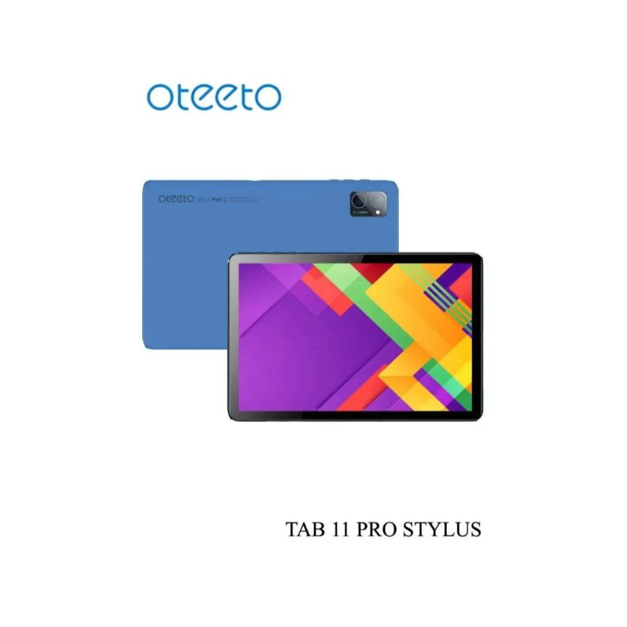 Oteeto Tab 11 Pro Stylus tablet with colorful design on a white background