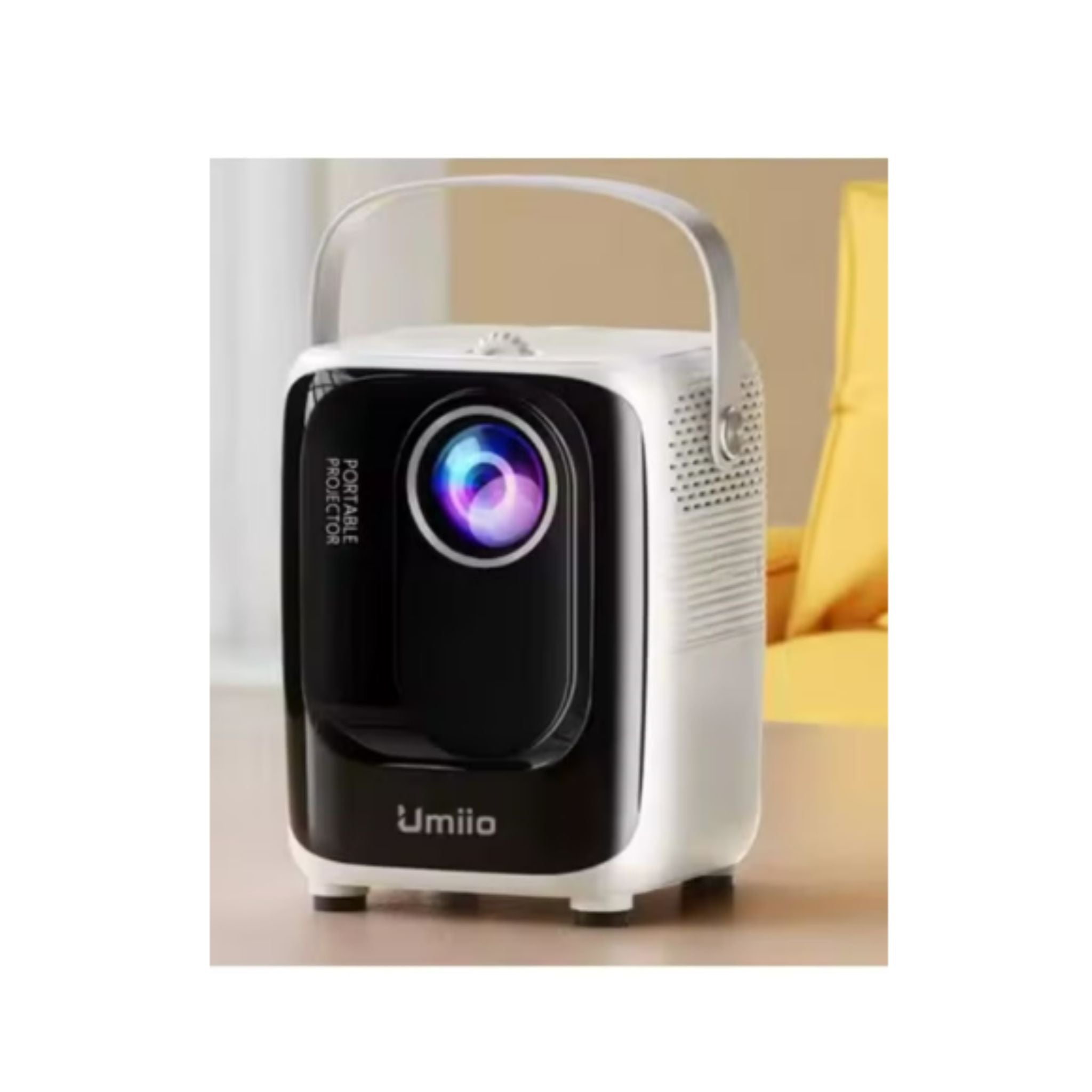 Umiio A007 Portable Smart Intelligence Projector Full HD 1080P, Android Video Projector with 5G WiFi & Bluetooth, Compatible With iOS Android HuaweiCast Suitable for Outdoor Meeting and Home Theater White