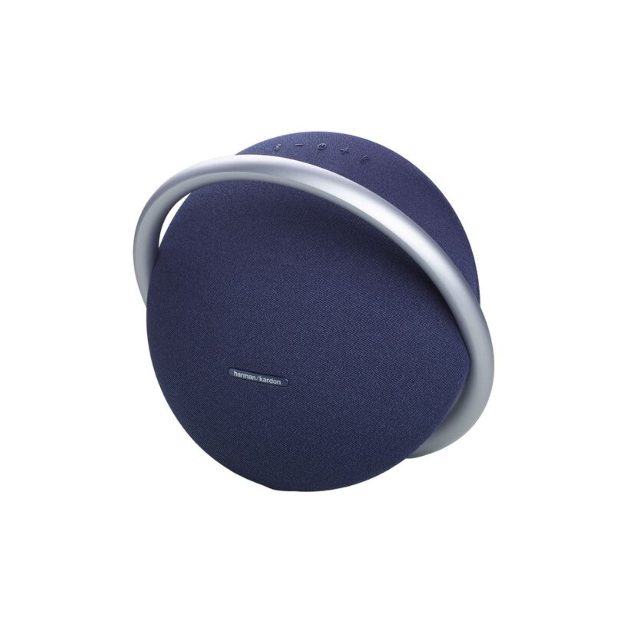 Harman Kardon Portable Bluetooth Speaker Onyx Studio 8 with Elegant Design, Self-Tuning, Eco-friendly Materials, Built-in Dual Microphone, Stereo Sound with Two Speakers - Blue