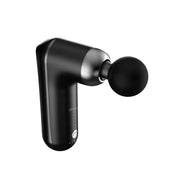 Black handheld massager on a white background